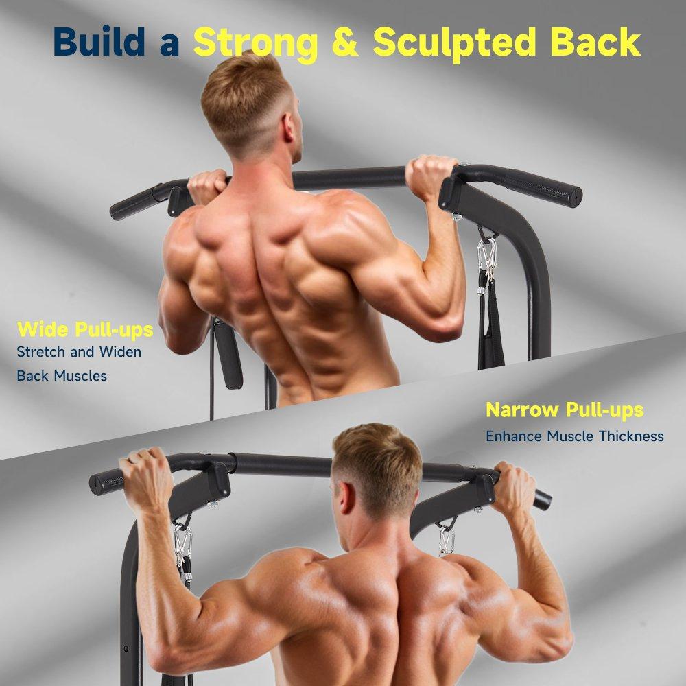 Black - LIFE IDEAS SPORT - Multi-Functional Adjustable Pull-Up Tower - 4