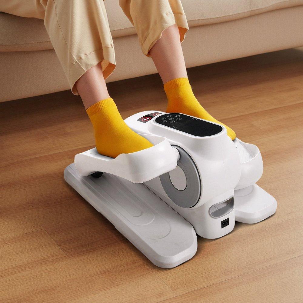 White - LIFE IDEAS SPORT - 12-Speed Under-Desk Electric Elliptical Trainer - 1