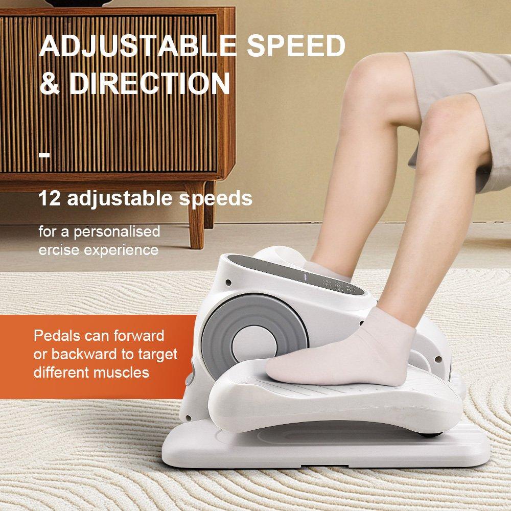 White - LIFE IDEAS SPORT - 12-Speed Under-Desk Electric Elliptical Trainer - 3