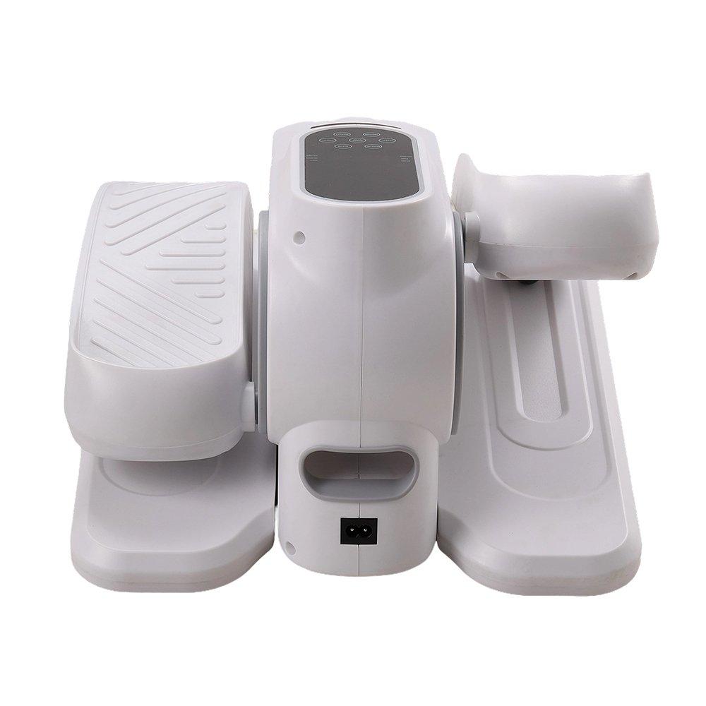 White - LIFE IDEAS SPORT - 12-Speed Under-Desk Electric Elliptical Trainer - 8