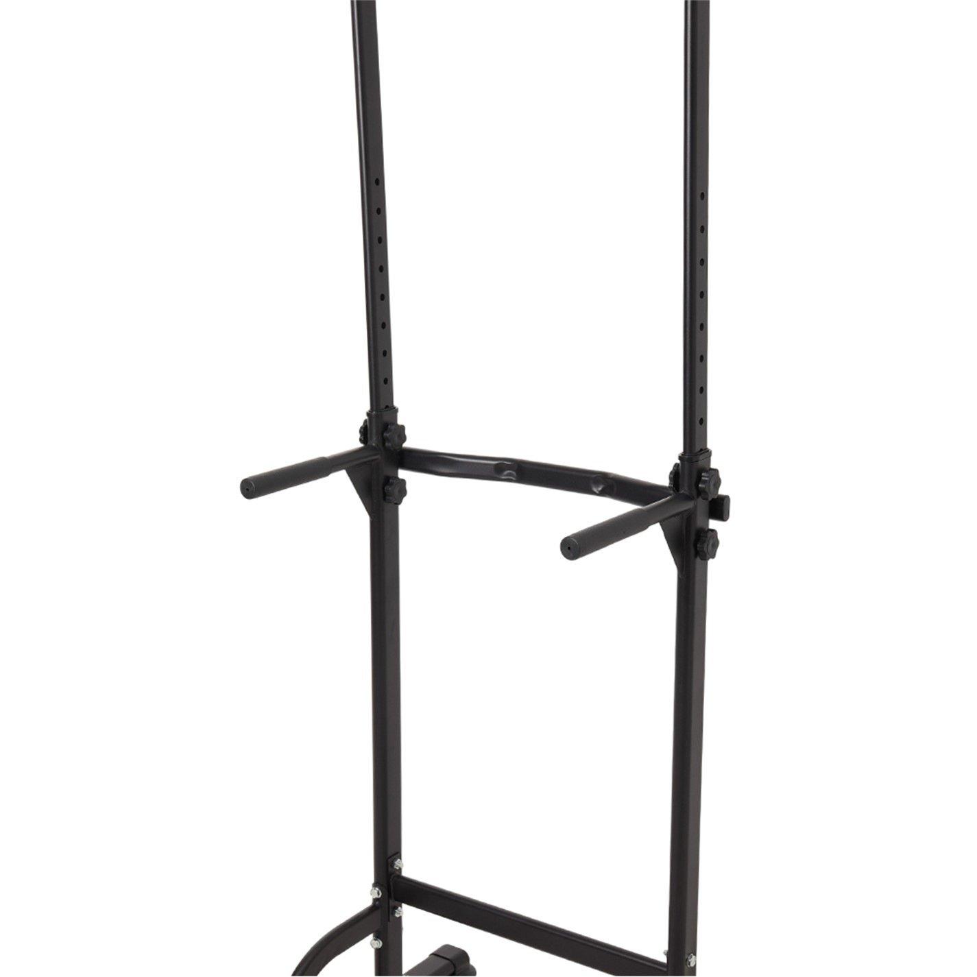 Black - LIFE IDEAS SPORT - Adjustable Power Tower Dip & Pull-Up Station - 12