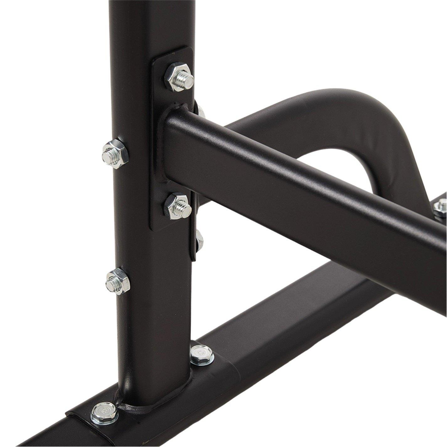 Black - LIFE IDEAS SPORT - Adjustable Power Tower Dip & Pull-Up Station - 14