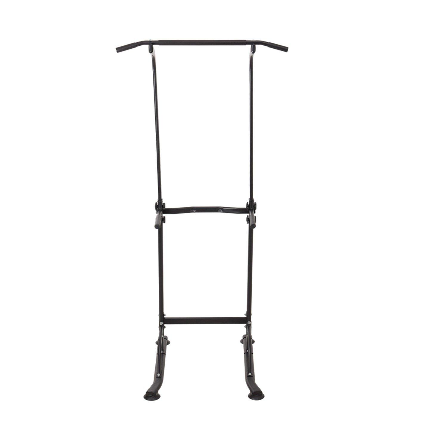 Black - LIFE IDEAS SPORT - Adjustable Power Tower Dip & Pull-Up Station - 7