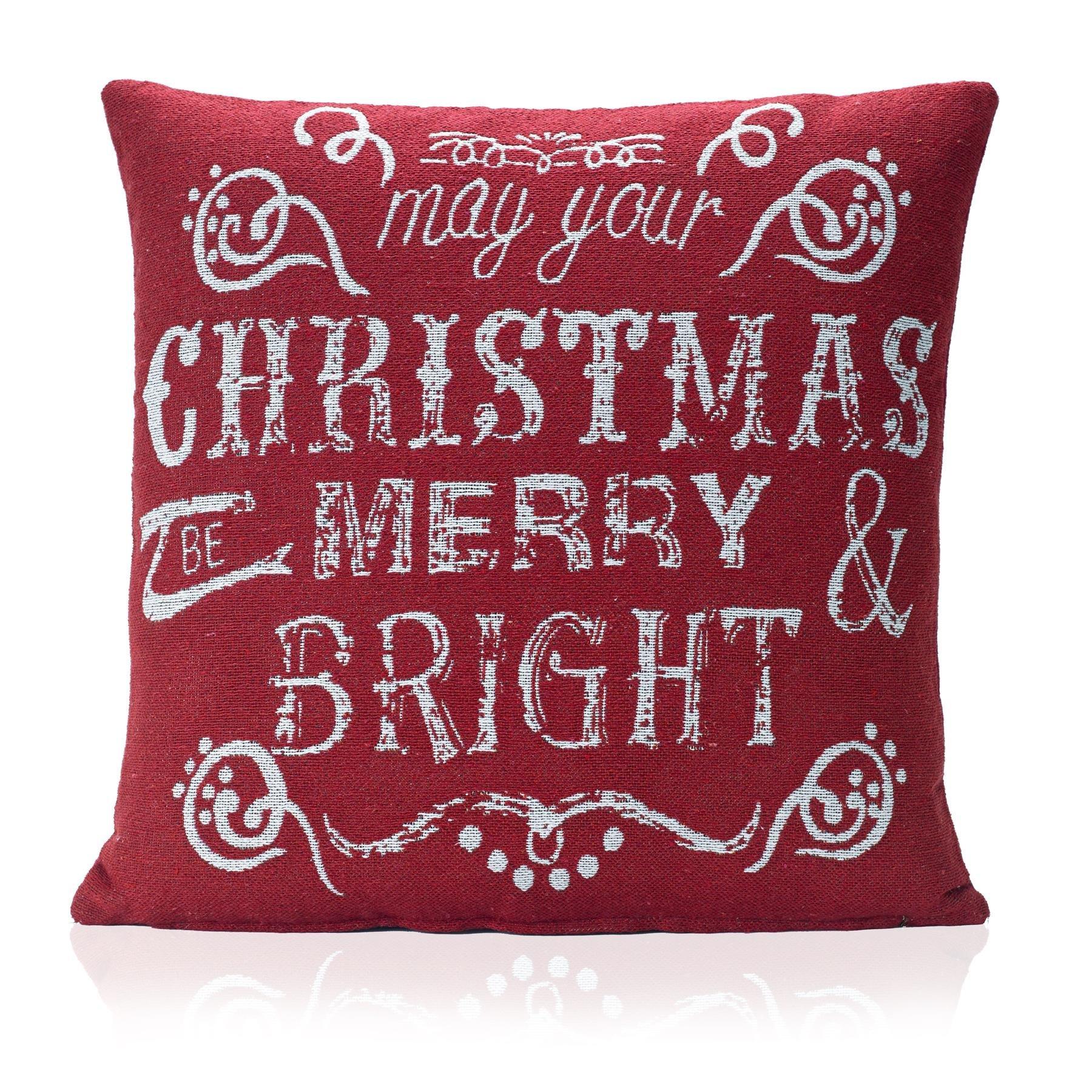 Red - Alan Symonds - Bright Tapestry Christmas Cushion - 1