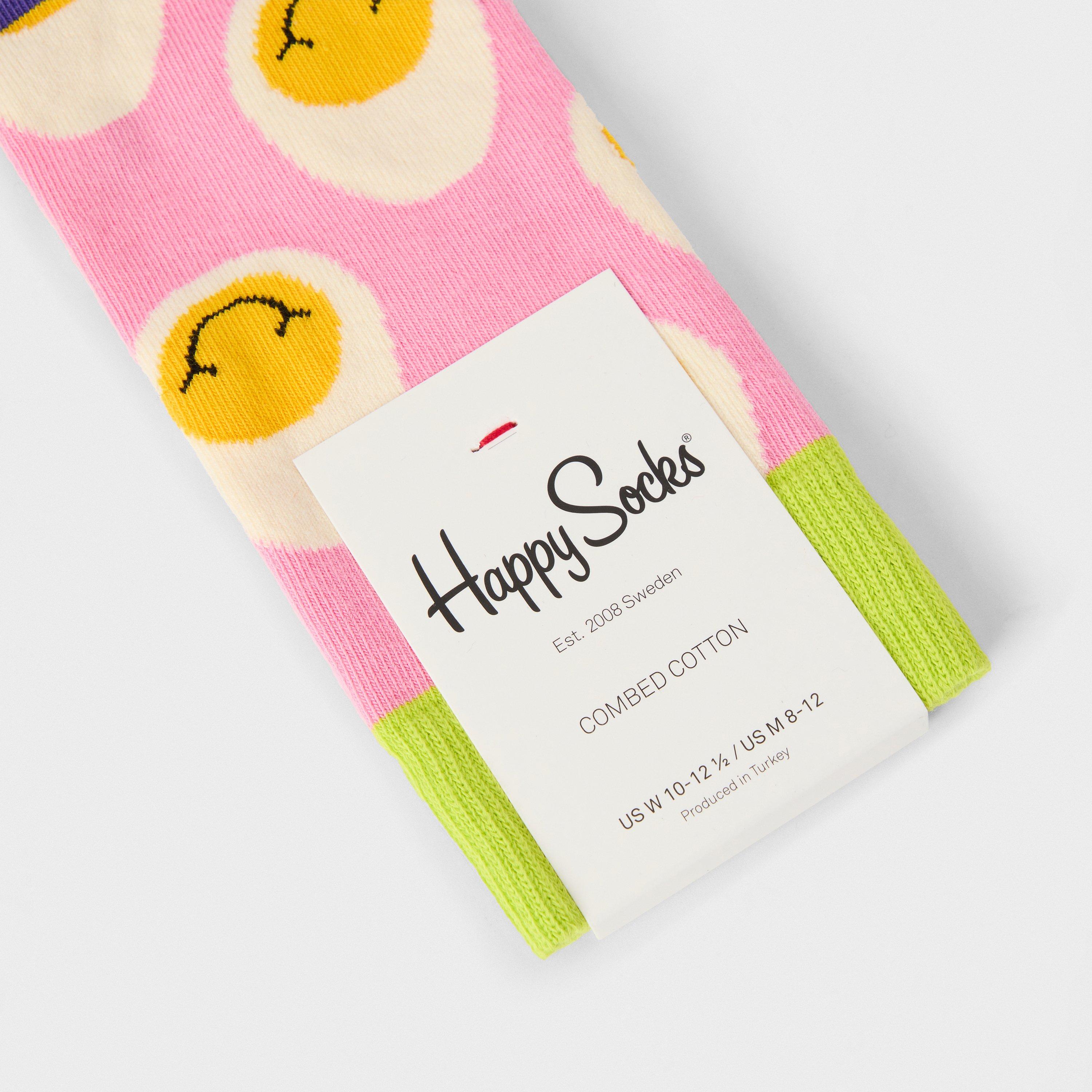 Pink - Happy Socks - Smile Eggs Sk 99 - 2
