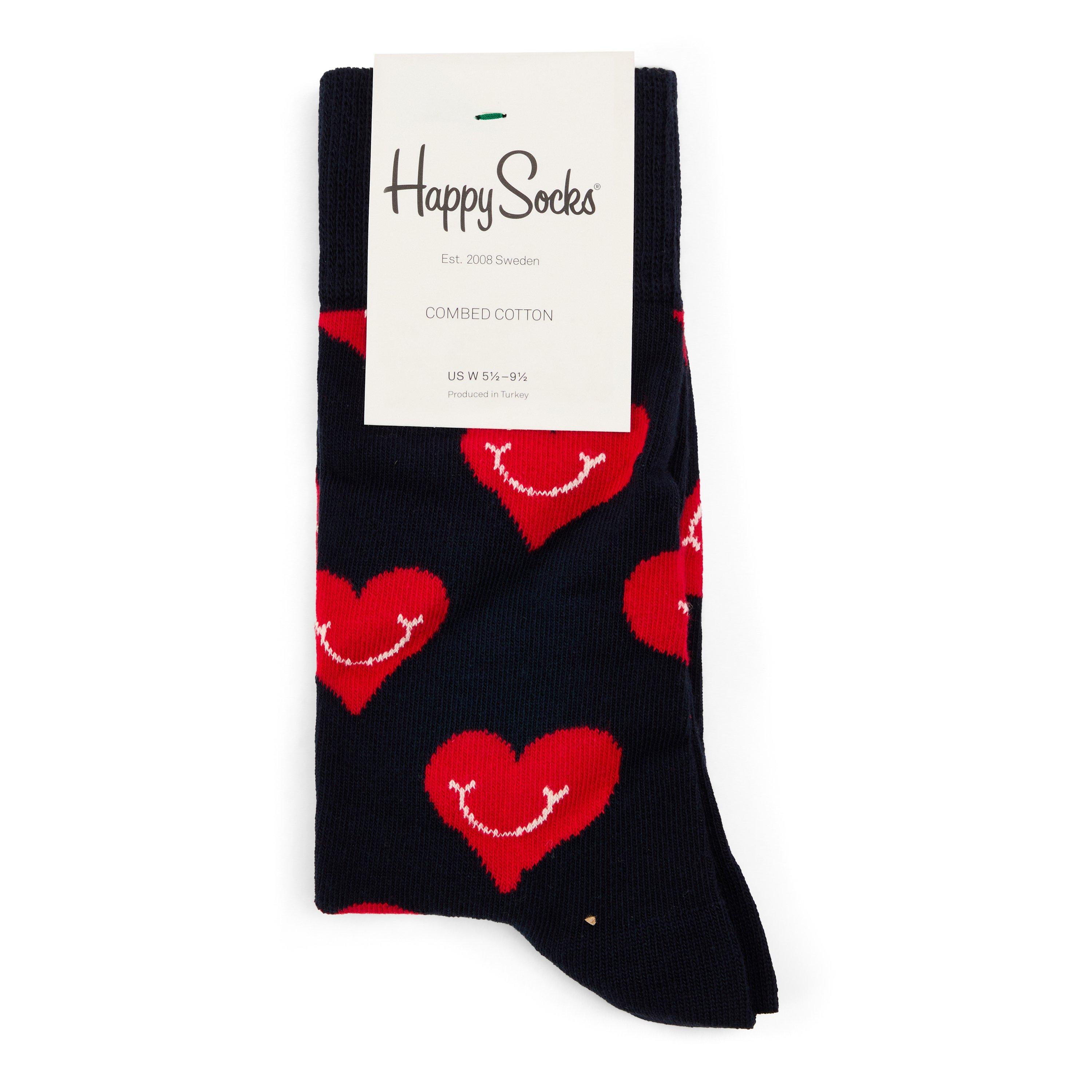 Navy - Happy Socks - Smiling Hart Sk 99 - 2