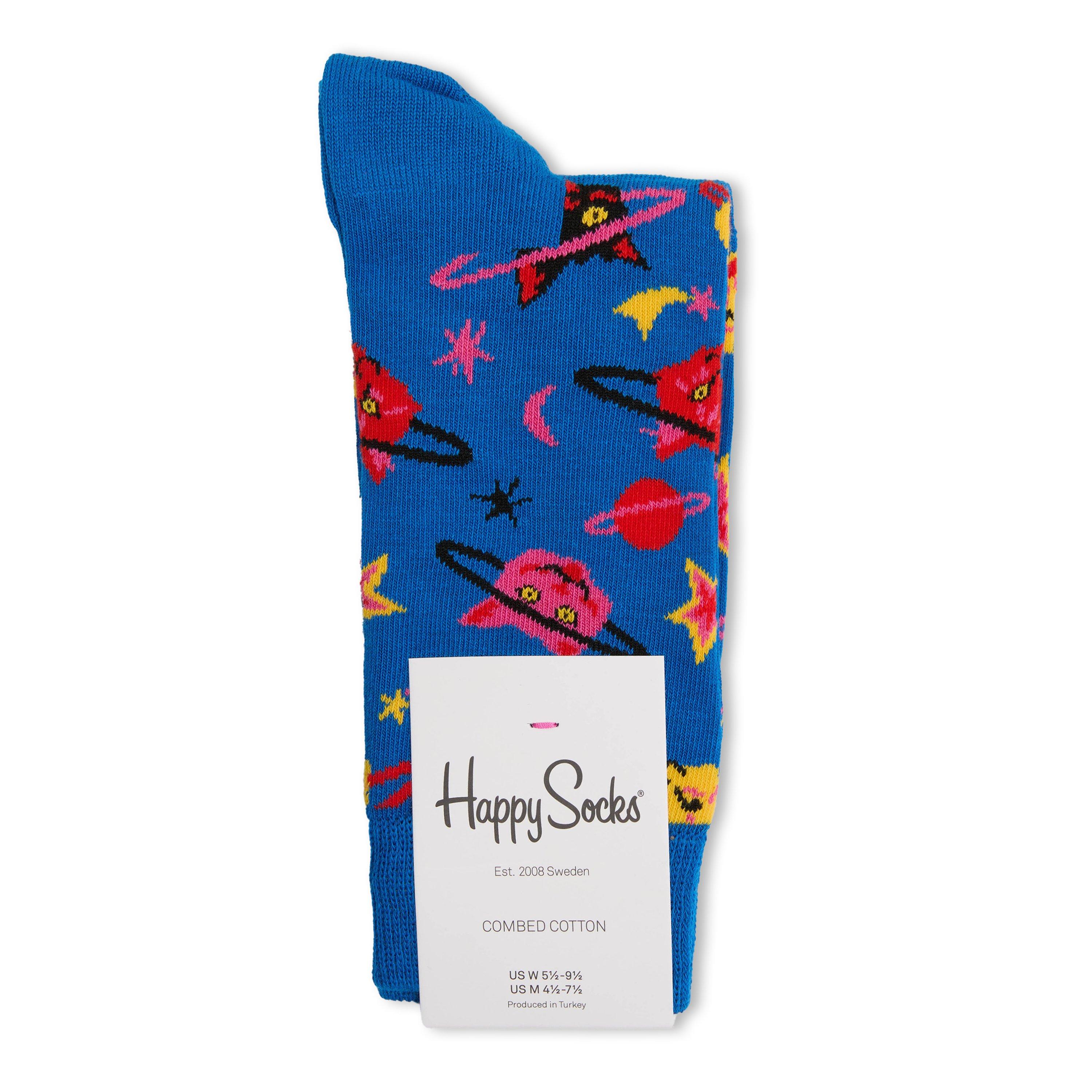 Blue - Happy Socks - Space Cat Pop - 1