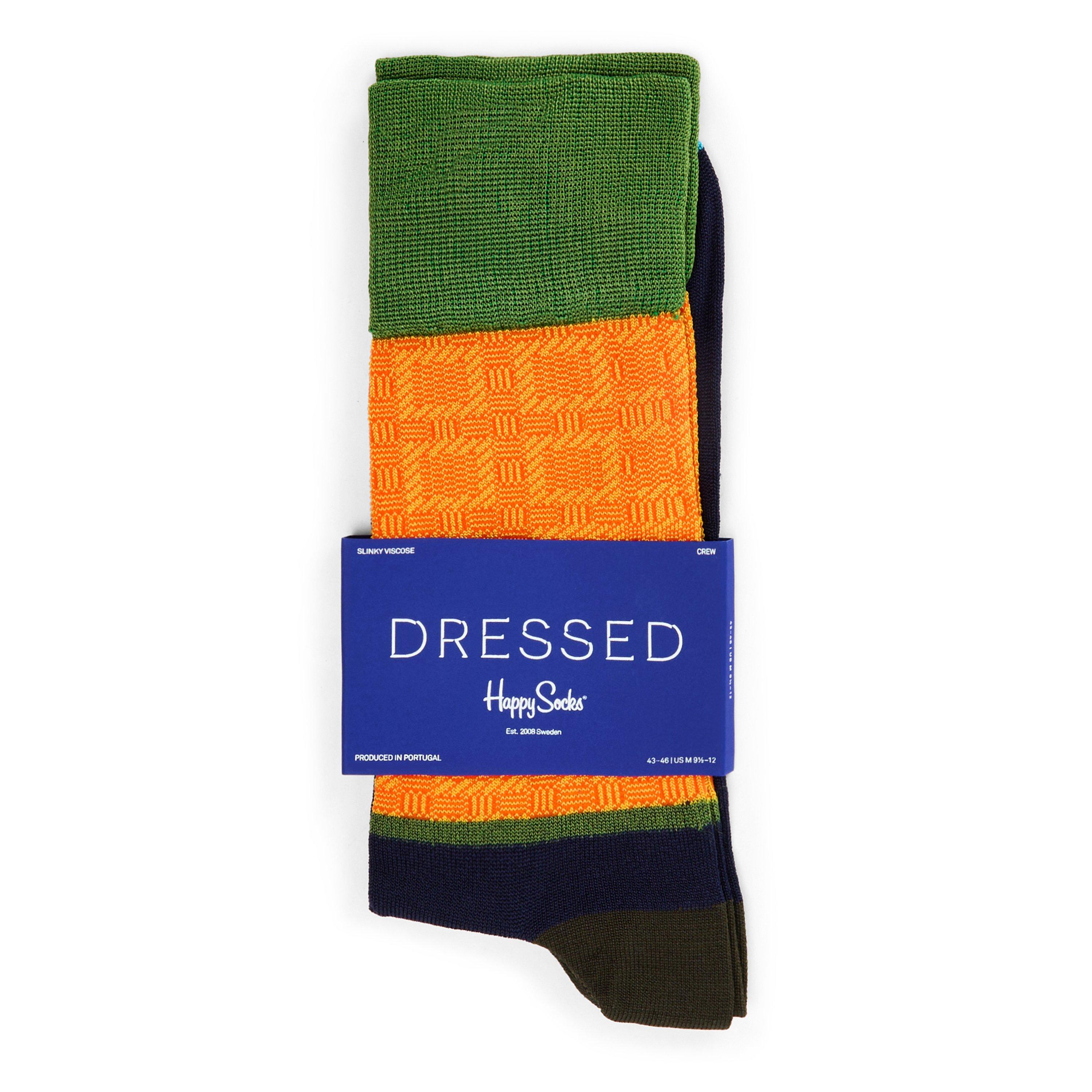 Navy - Happy Socks - Square Crew Sk 99 - 2