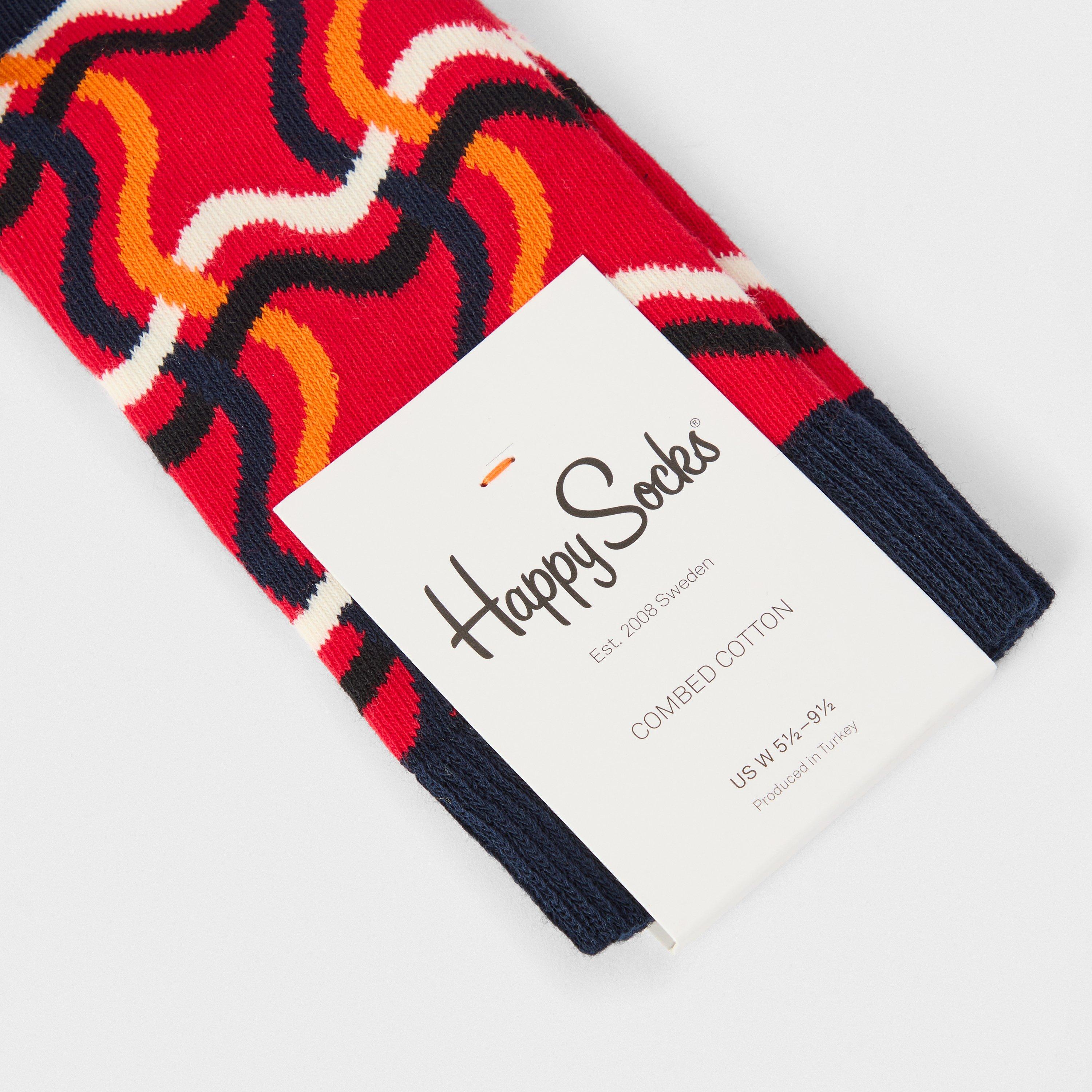 Red - Happy Socks - Squiggly Pop - 2