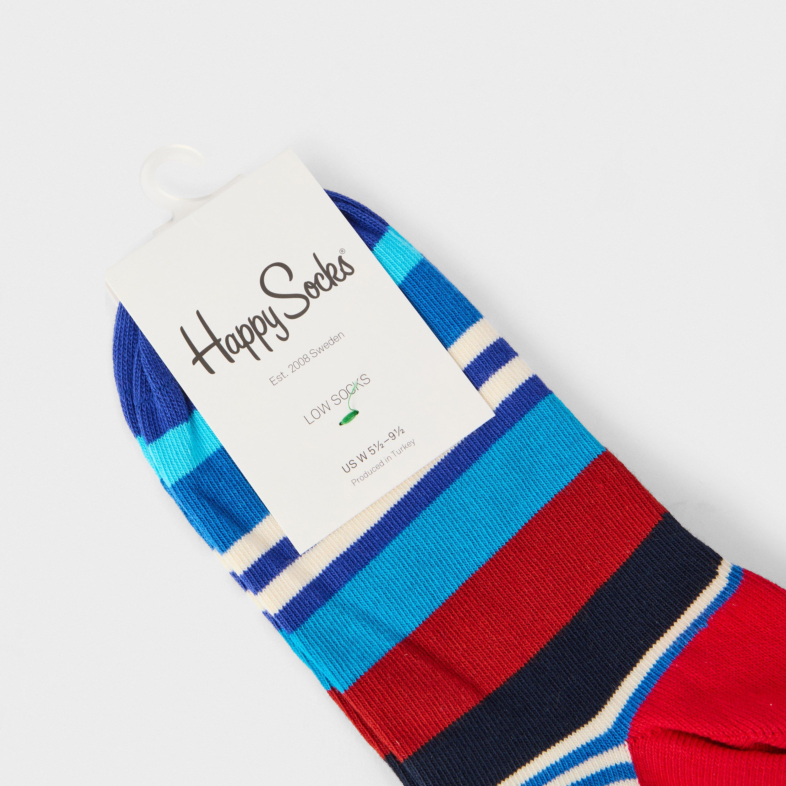 Turquoise - Happy Socks - Stripe Low Sk 99 - 2