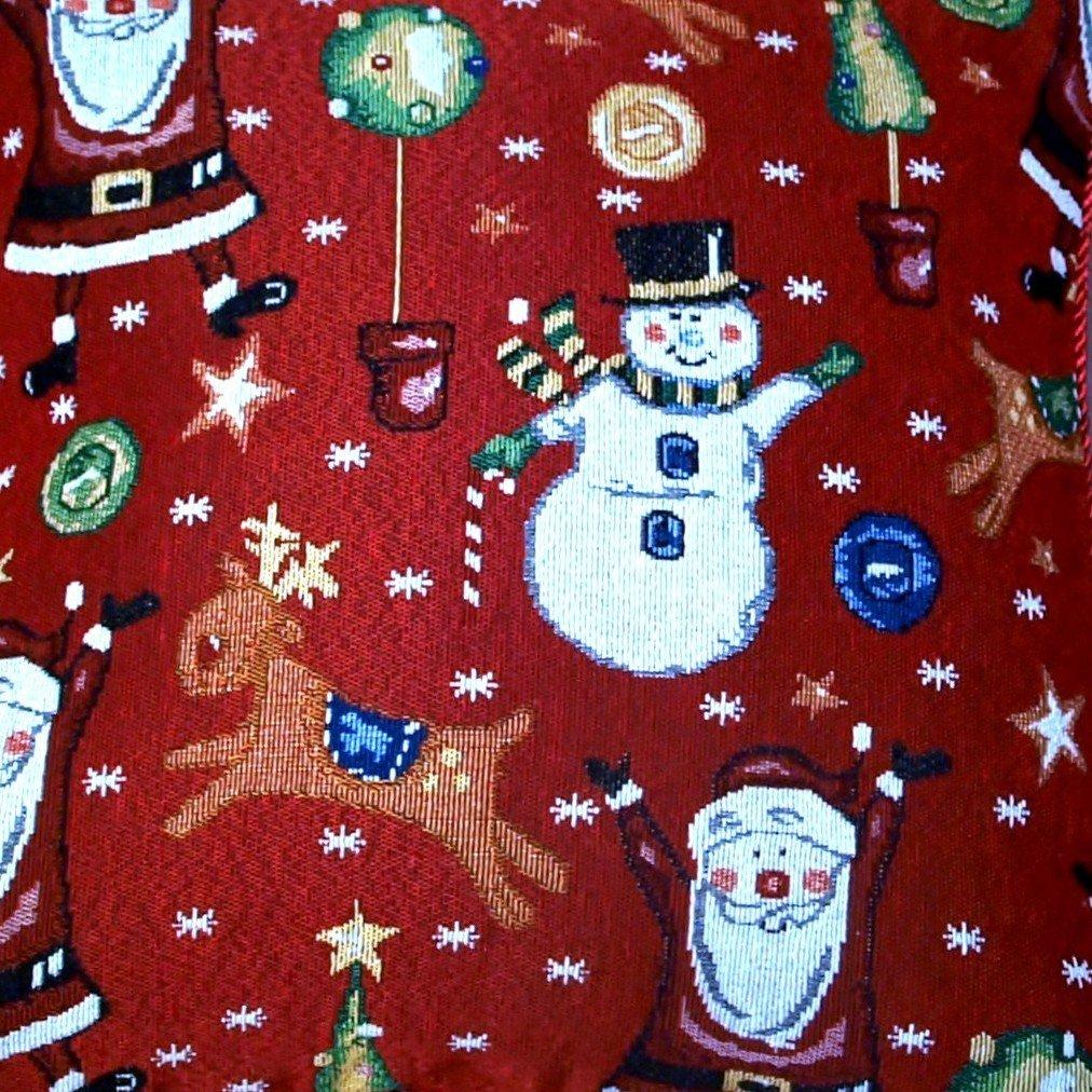Red - Alan Symonds - Jolly Tapestry Christmas Cushion - 3