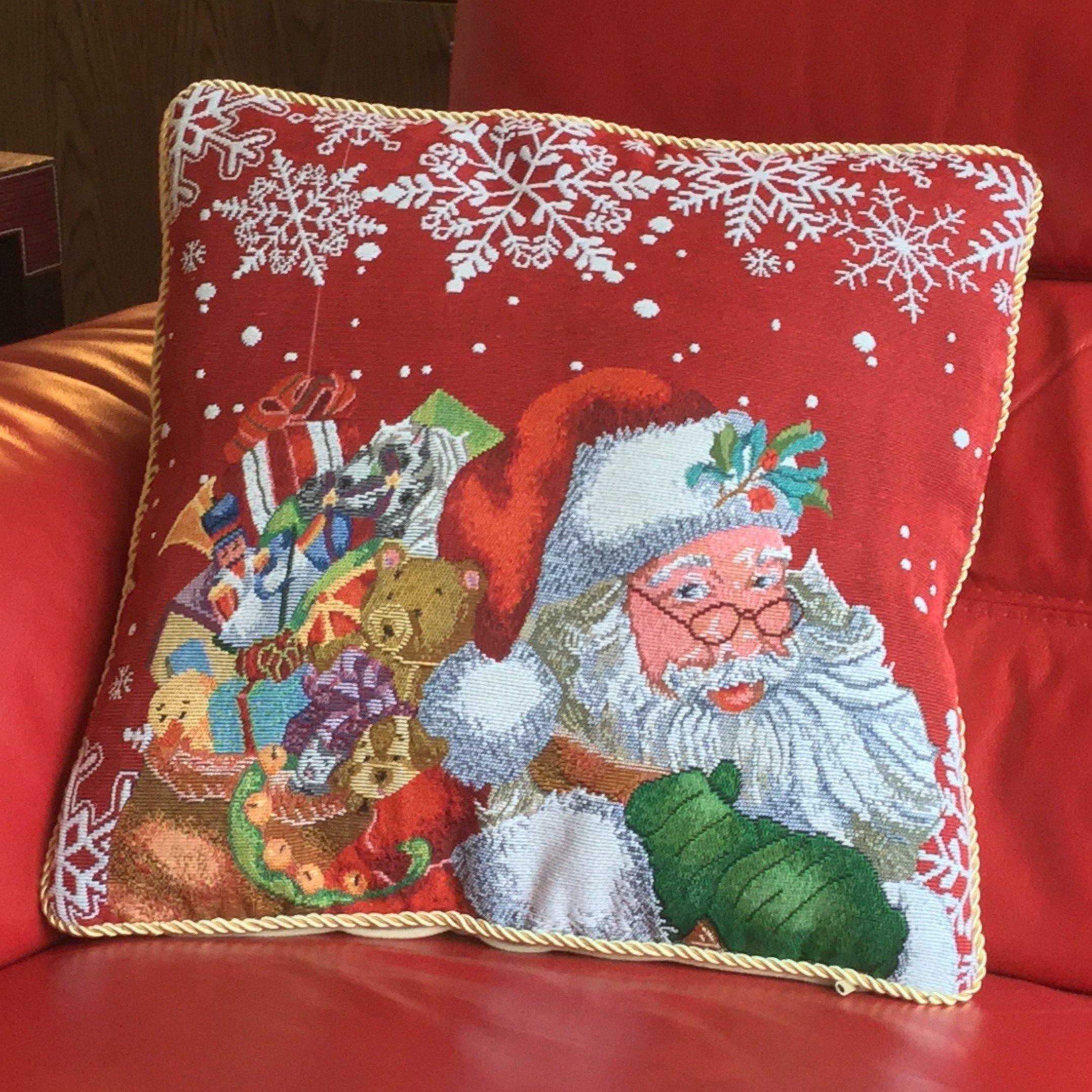 Multicolour - Alan Symonds - Santa & Gifts Christmas Cushion - 1