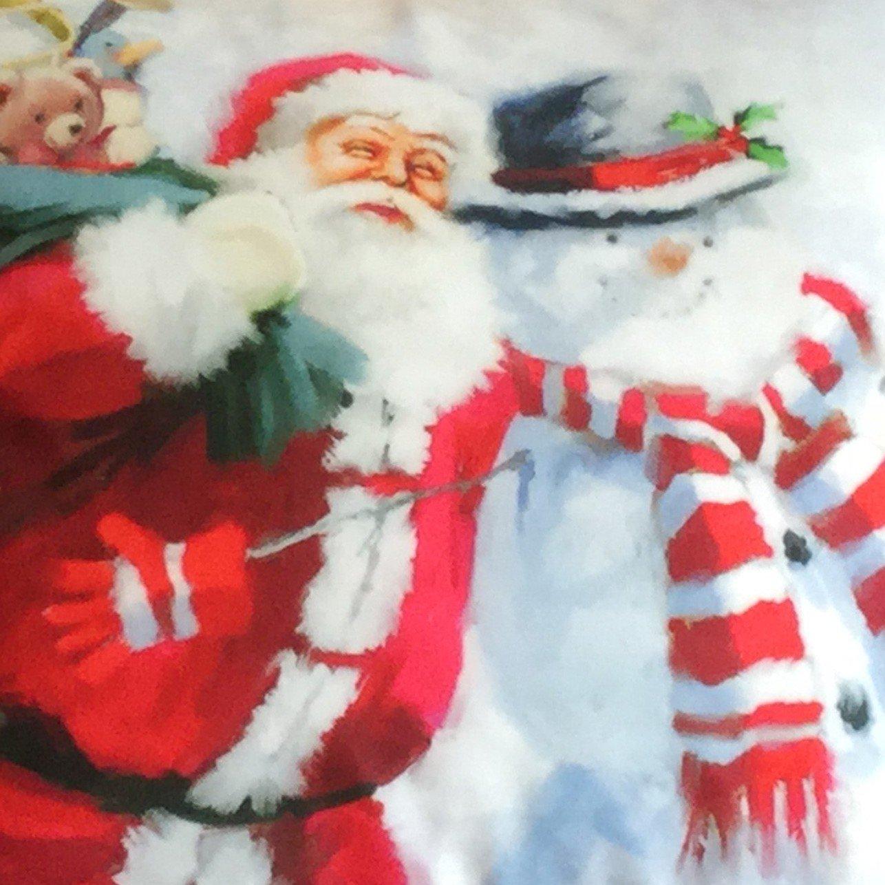 Multicolour - Alan Symonds - Santa & Snowman Christmas Cushion - 3