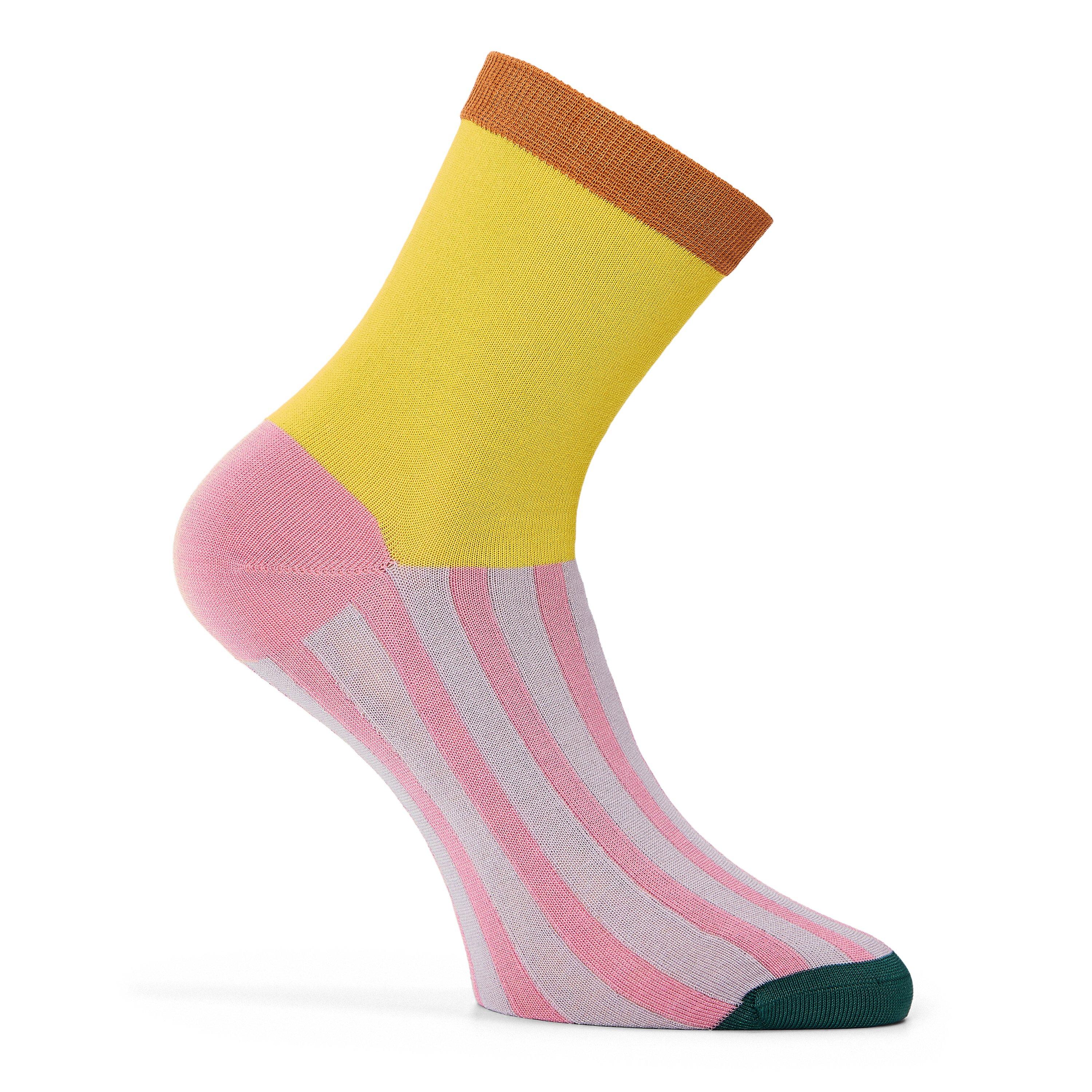 Happy Socks  Val Ankle Pop - Light Yellow - 6-7(39-41)
