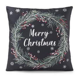 Alan Symonds Wreath Velvet Christmas Cushion