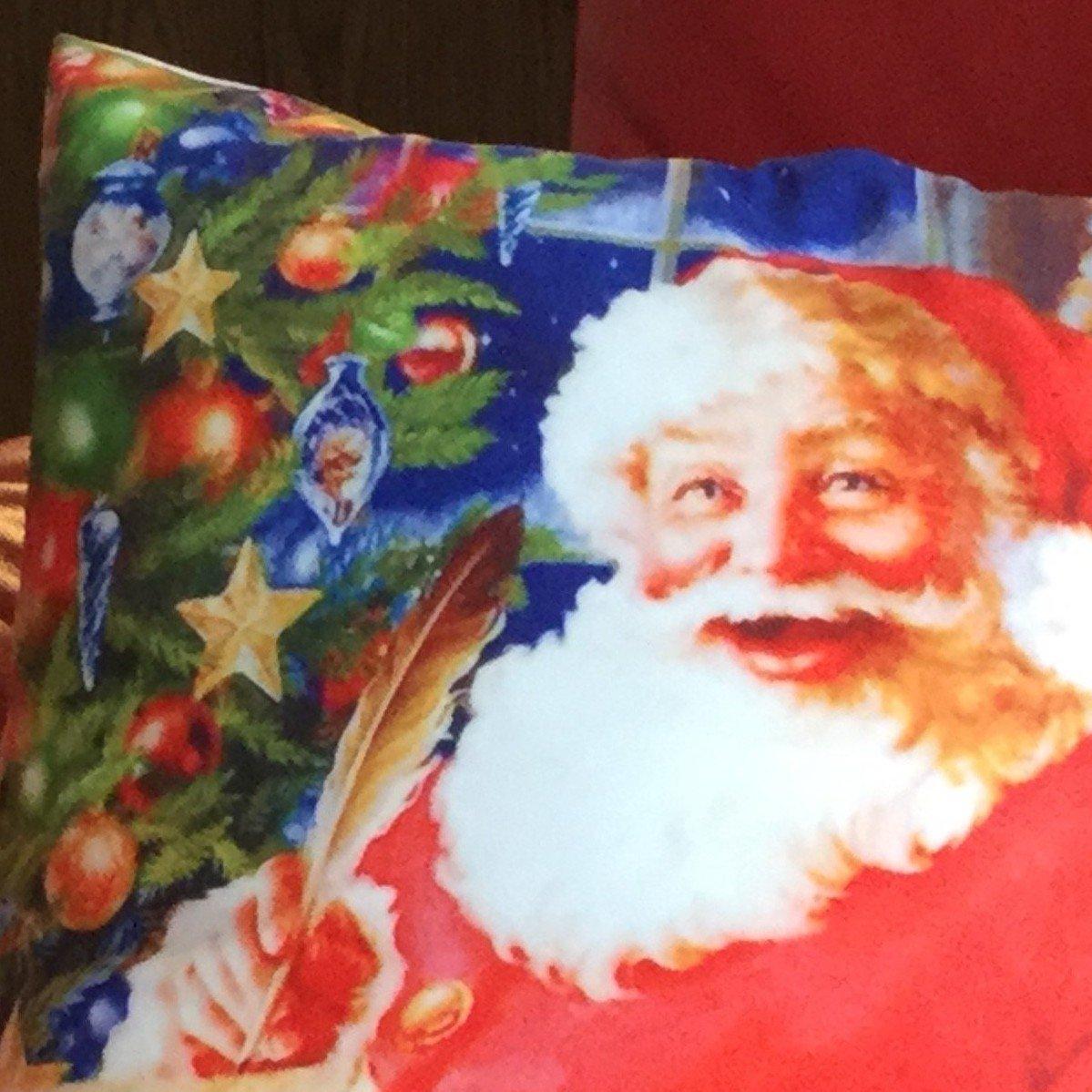 Multicolour - Alan Symonds - Santa & List Christmas Cushion - 2