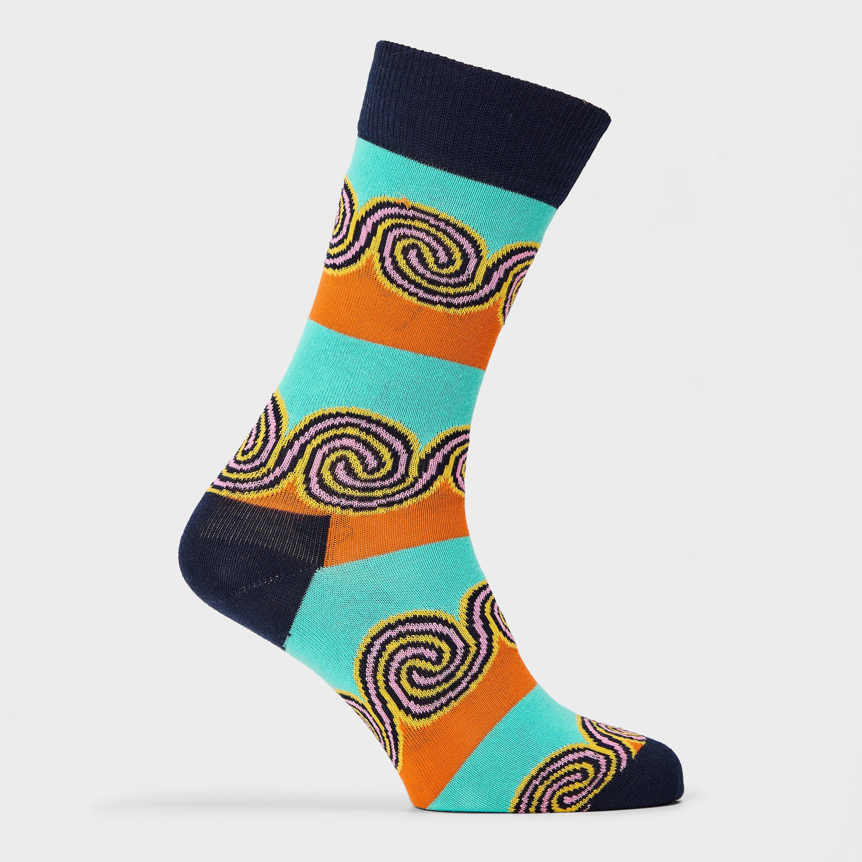Navy - Happy Socks - Windy Stripe Pop - 1
