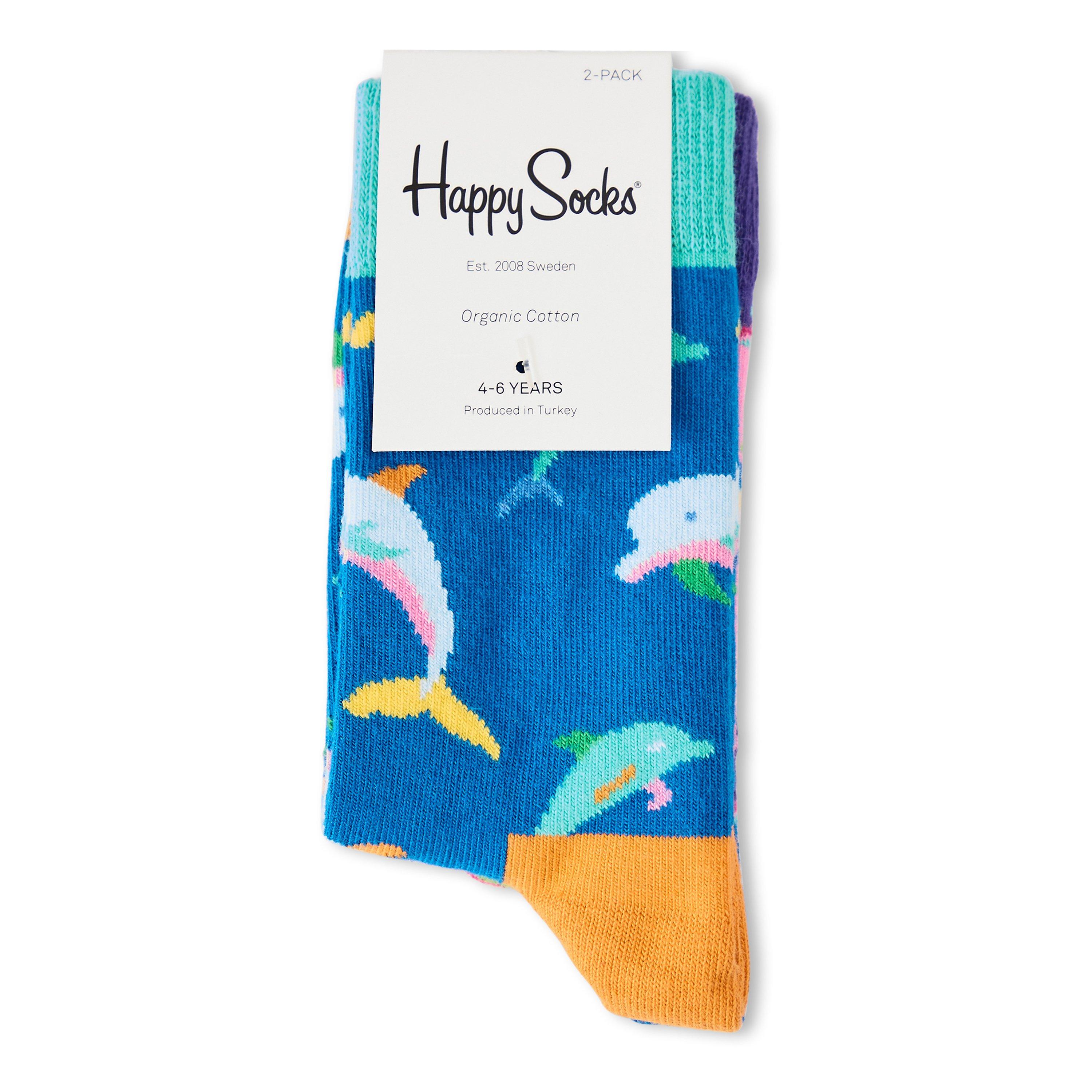 Blauw - Happy Socks - Dolphin 2Pk Sk Bb99 - 2