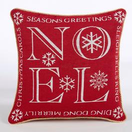 Alan Symonds Noel Red Tapestry Christmas Cushion