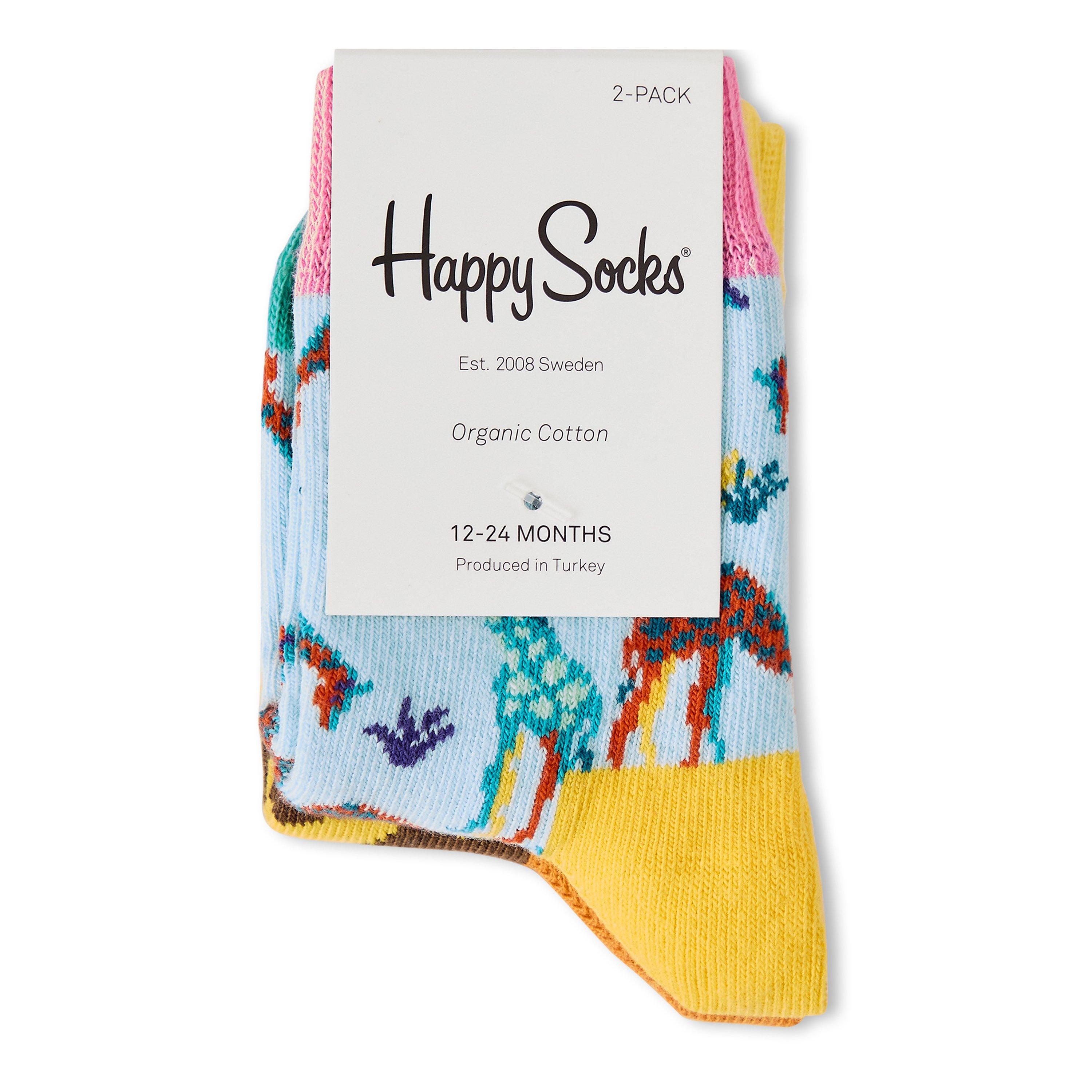 Lichtblauw - Happy Socks - Giraffe 2Pk Sk Bb99 - 2