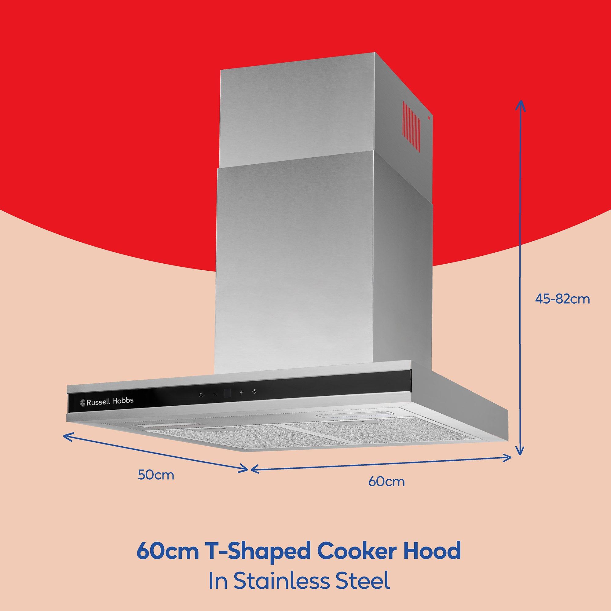 Stainless Steel - Russell Hobbs - RHGCH603SS 60cm TShape Cooker Hood Stainless Steel - 2