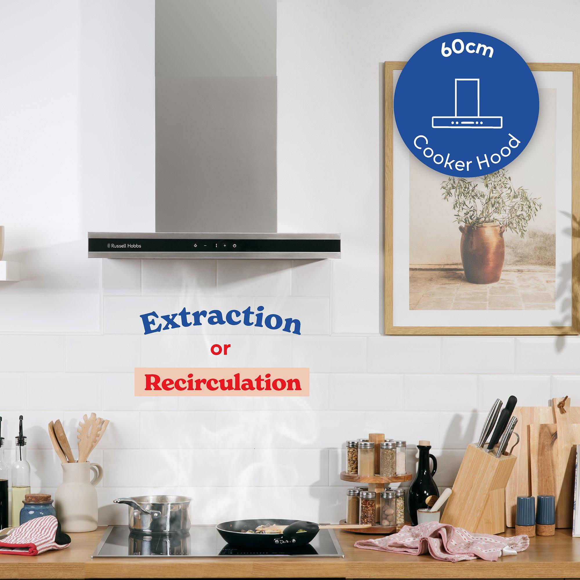 Stainless Steel - Russell Hobbs - RHGCH603SS 60cm TShape Cooker Hood Stainless Steel - 3