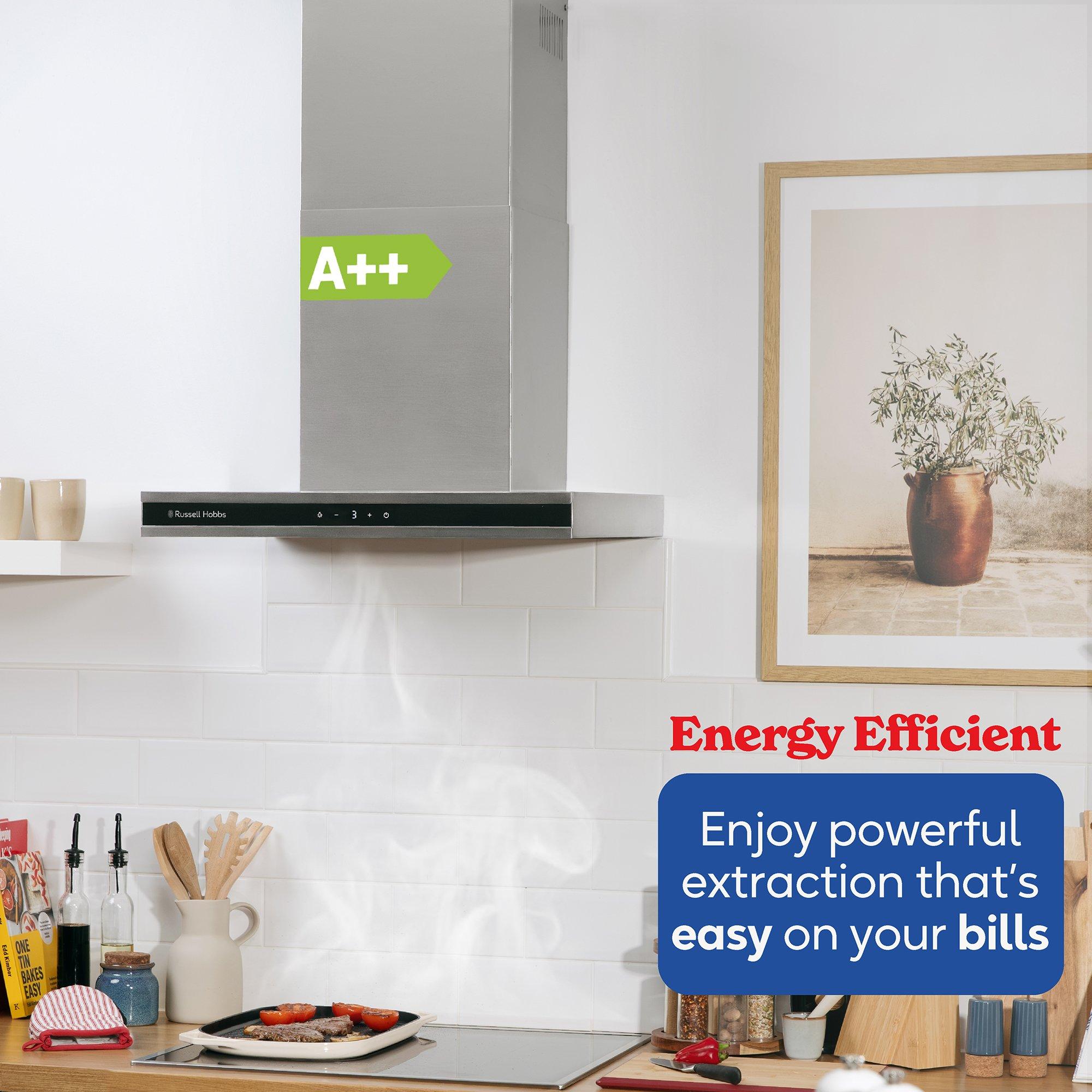 Stainless Steel - Russell Hobbs - RHGCH603SS 60cm TShape Cooker Hood Stainless Steel - 7