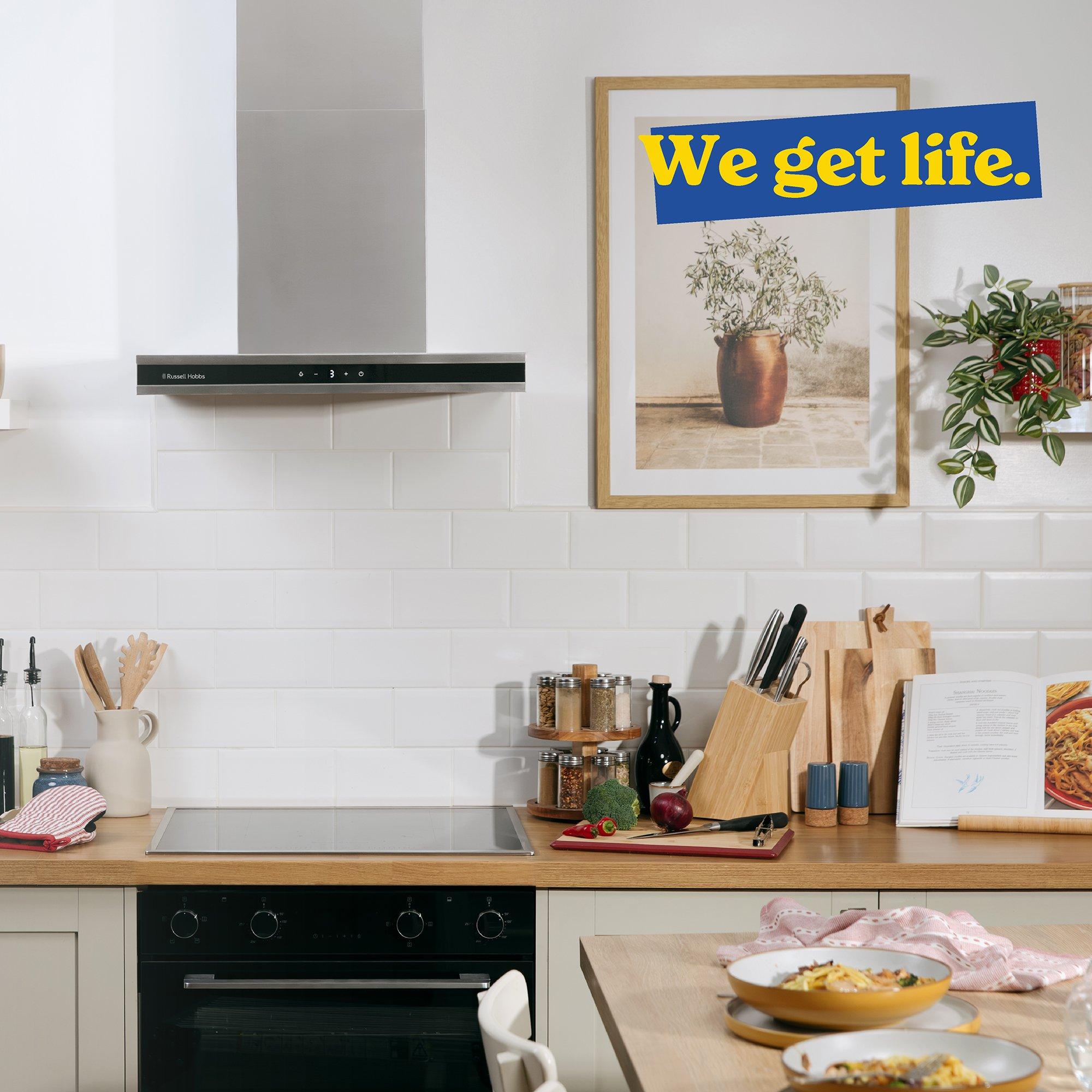 Stainless Steel - Russell Hobbs - RHGCH603SS 60cm TShape Cooker Hood Stainless Steel - 9