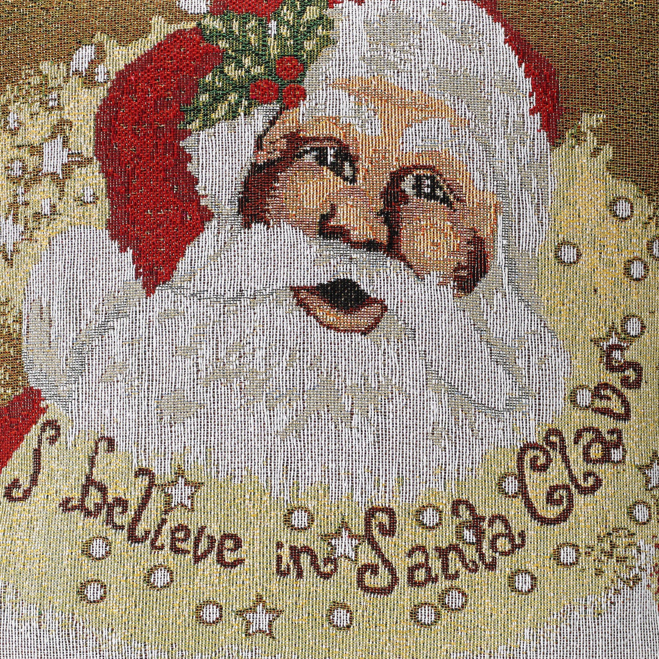 Multicolour - Alan Symonds - I Believe Tapestry Christmas Cushion - 3