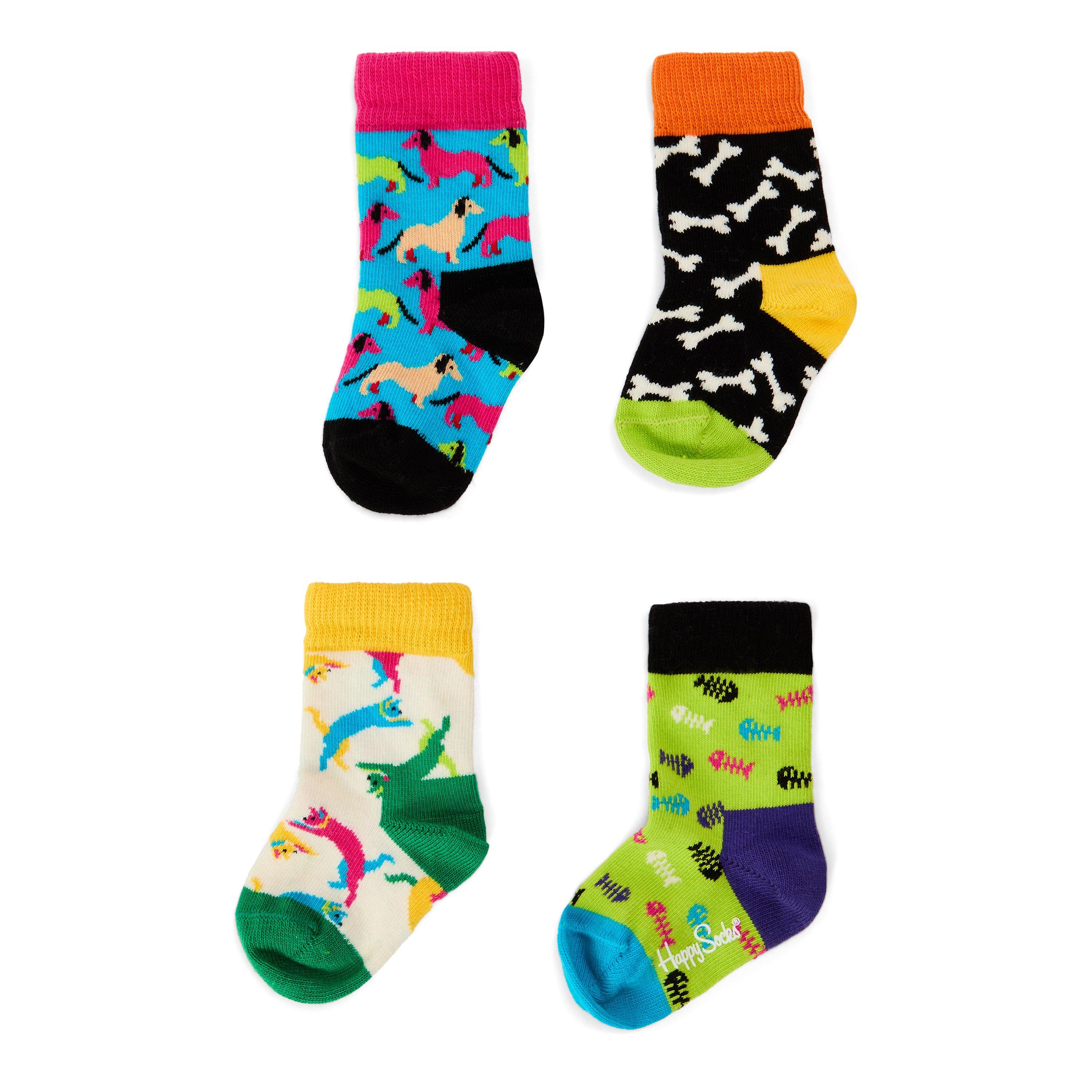 Happy Socks  Infant Cat Design Gift Pop - Black - 0-12M