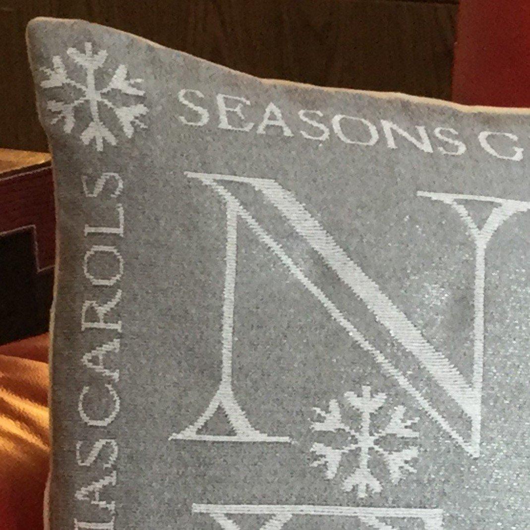 Grey - Alan Symonds - Noel Silver Christmas Cushion - 2