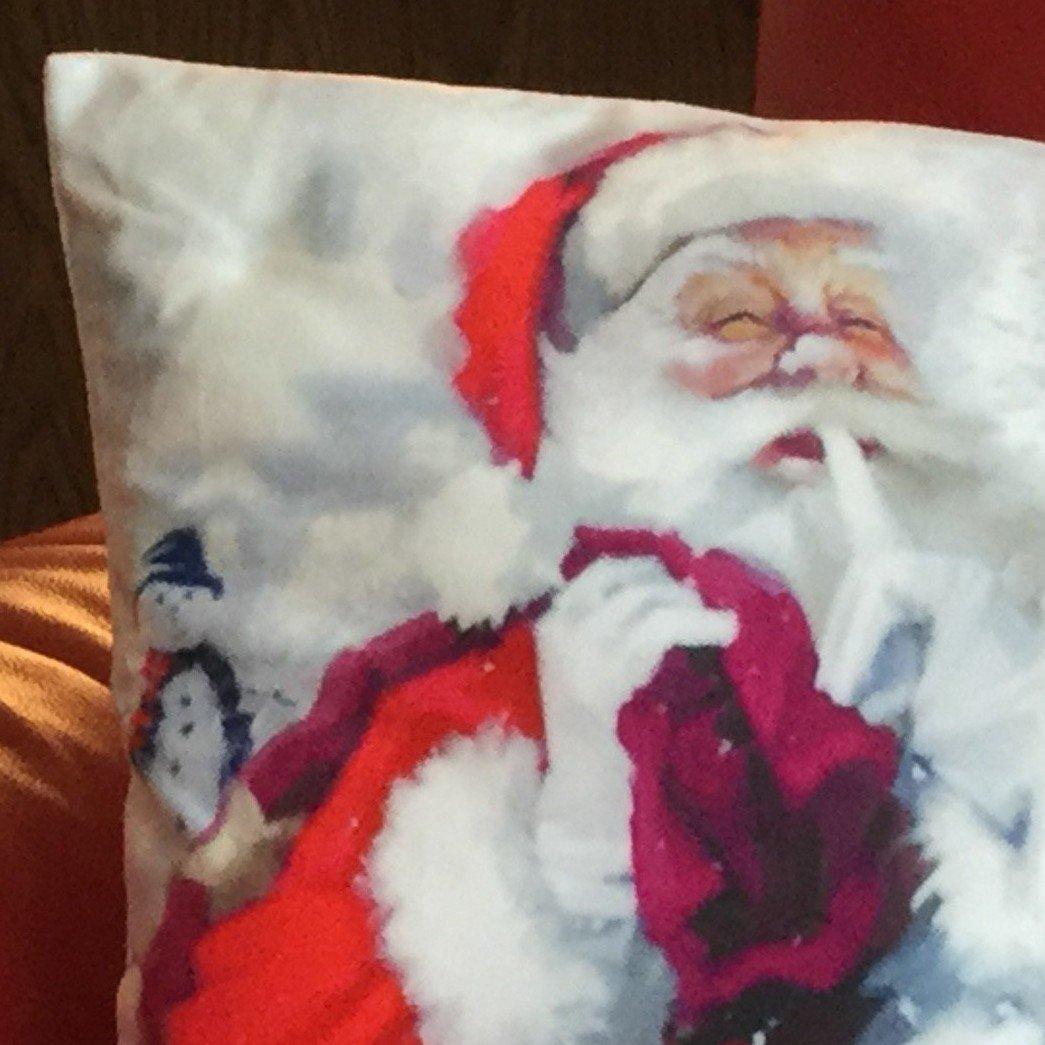 Multicolour - Alan Symonds - Santa & Sack Christmas Cushion - 2