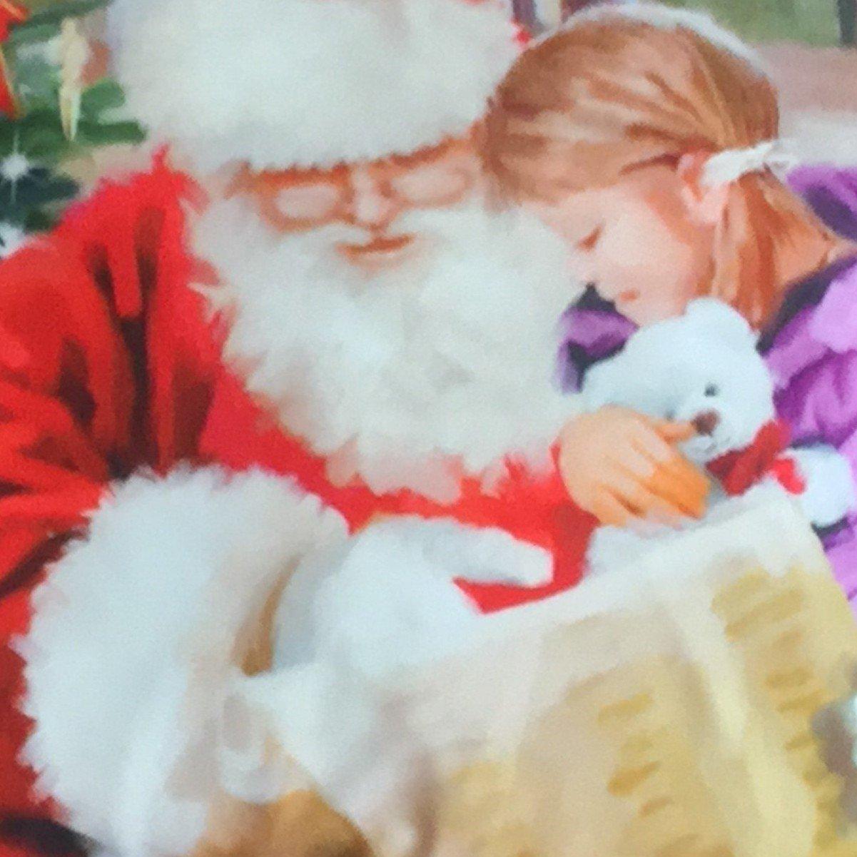 Multicolour - Alan Symonds - Santa & Child Christmas Cushion - 3