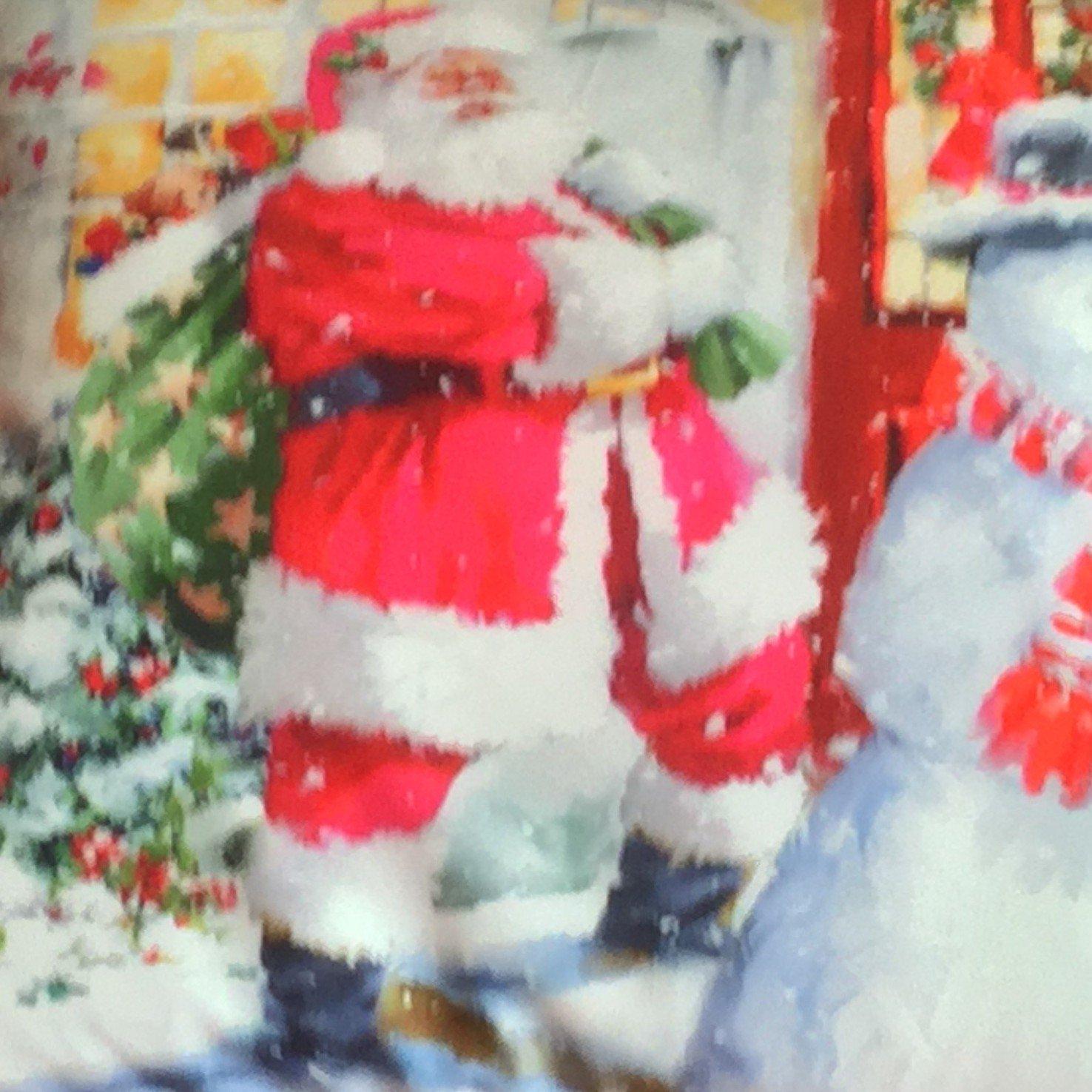 Multicolour - Alan Symonds - Santa & House Christmas Cushion - 3