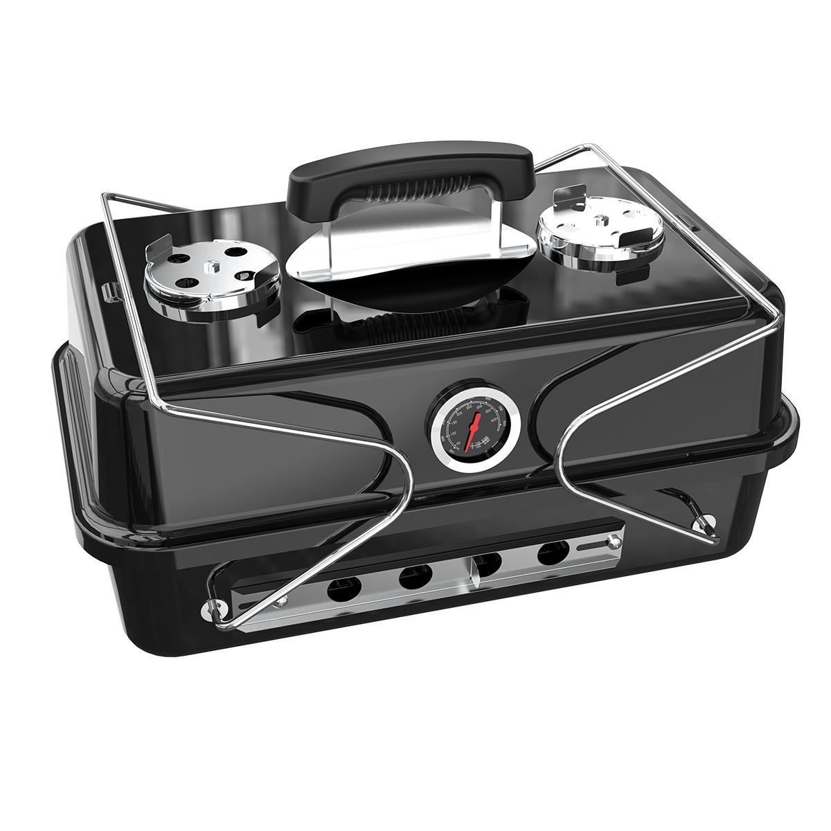 Black - House of Home - PORTABLE Charcoal BBQ GRILL WITH FOLDABLE LEGS - B - 8