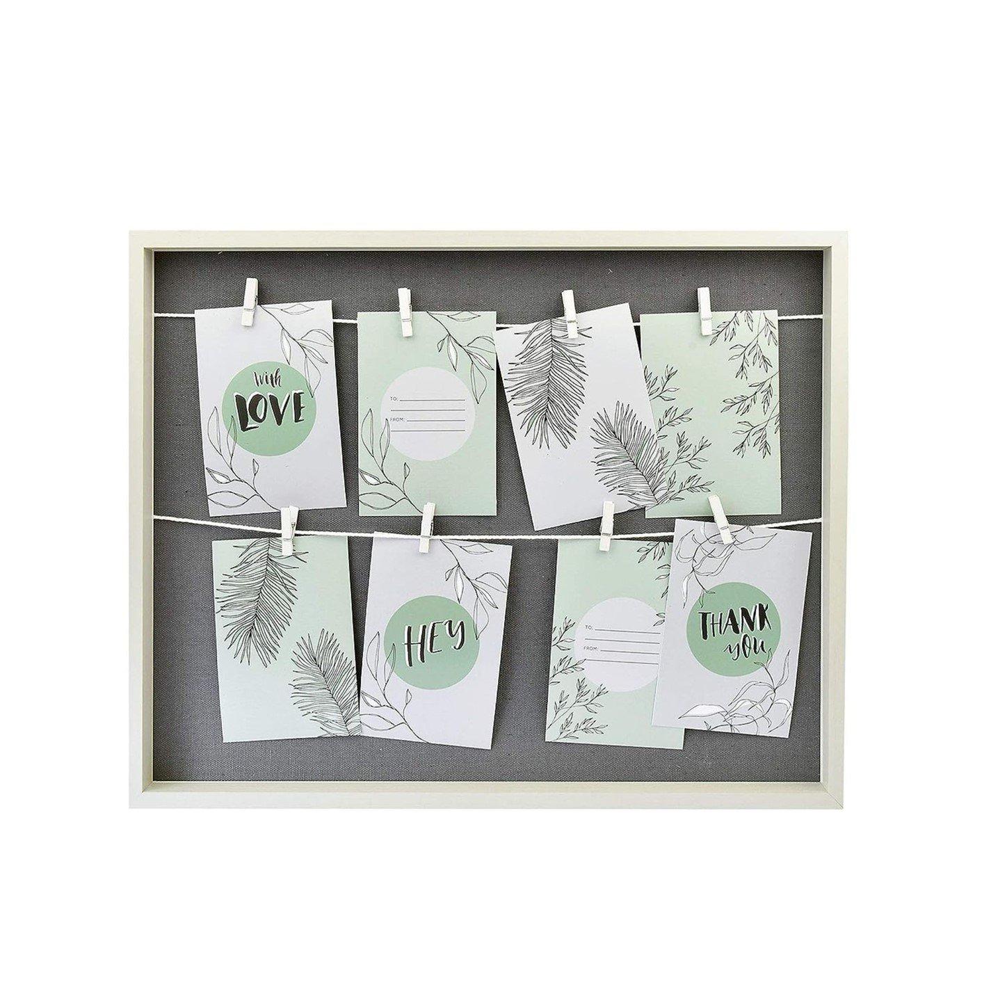 Nielsen  Collage Frame With Clothesline And 8 Clips - White - 9x13cm