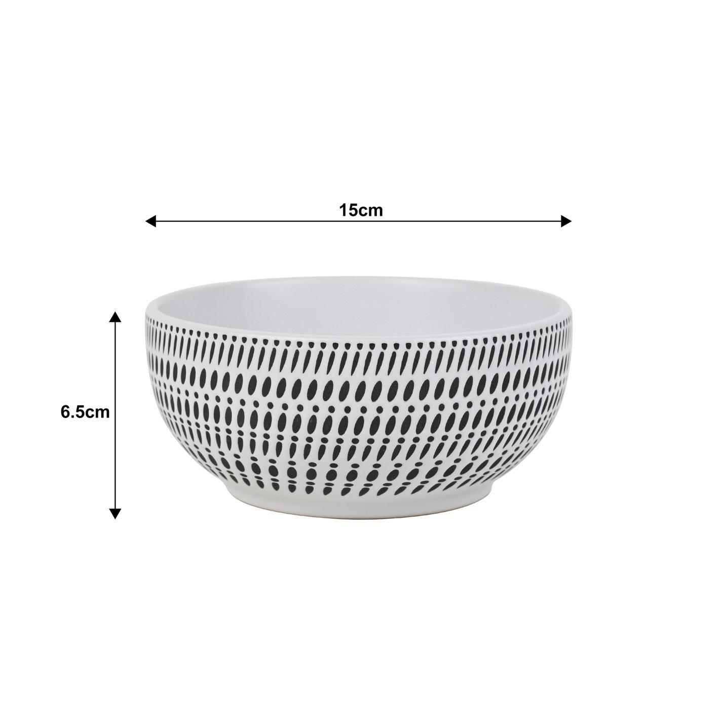 White - Waterside - 16pc White Pad Print Dinner Set - 7
