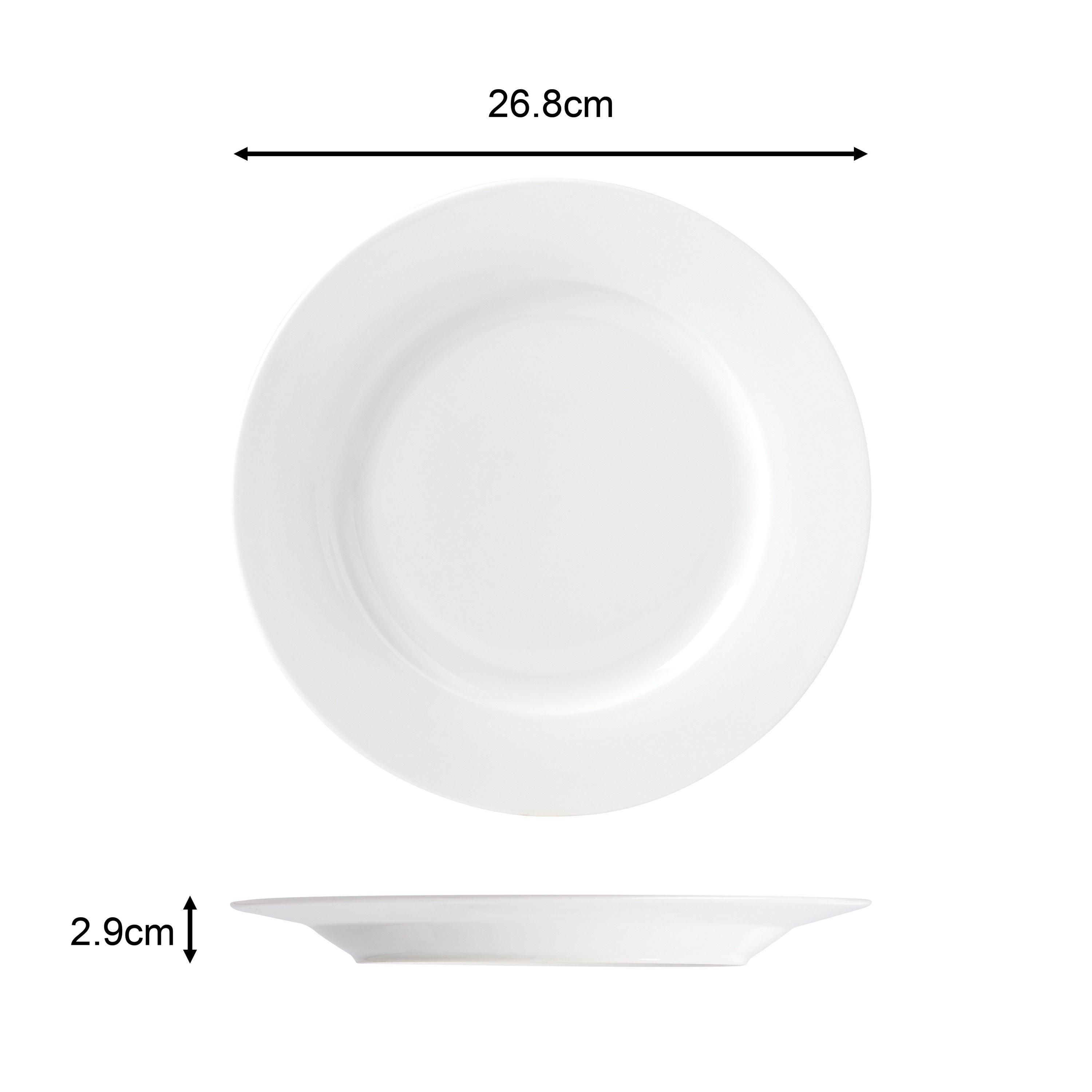 White - Waterside - 20PC White Rimmed Porcelain Dinner Set - 3