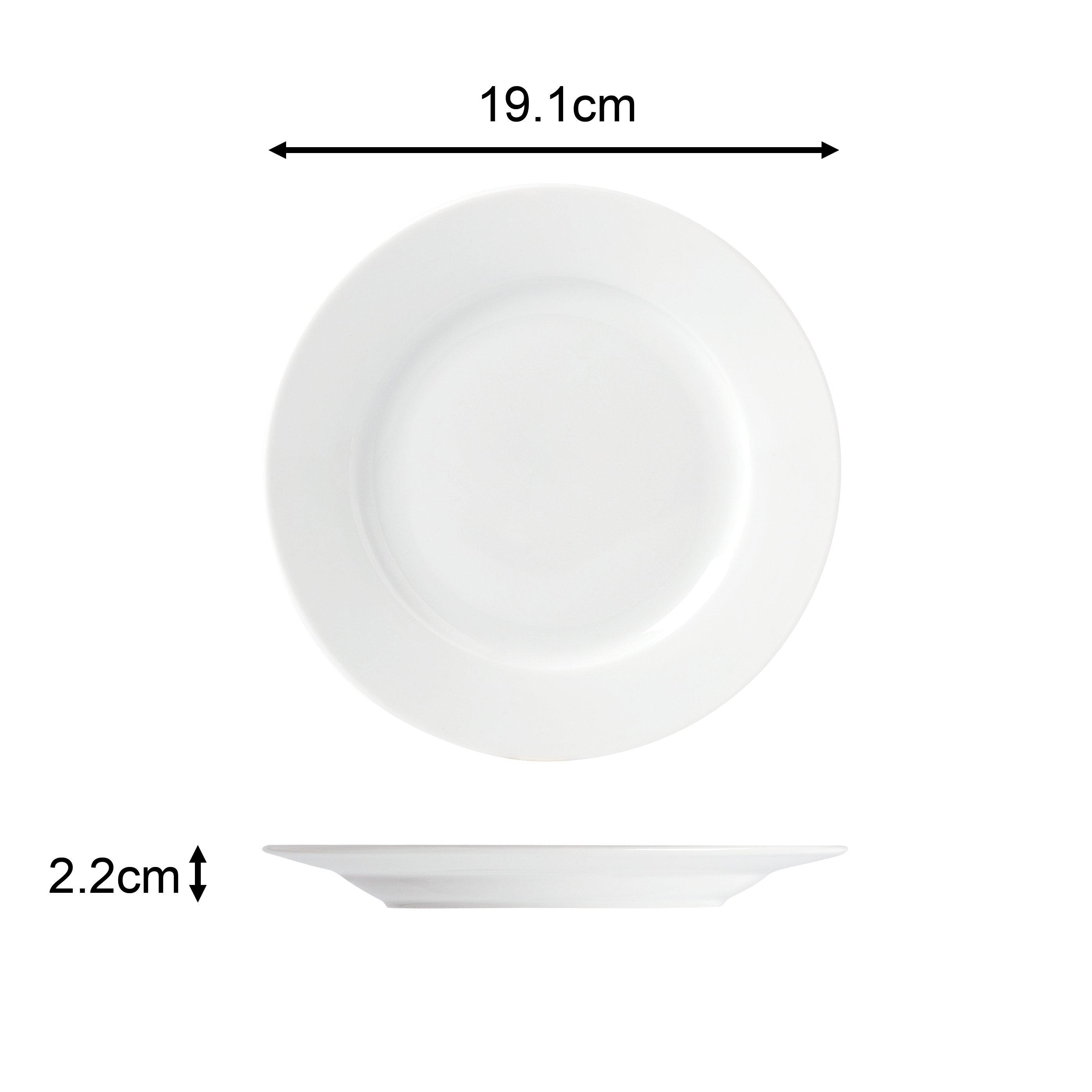 White - Waterside - 20PC White Rimmed Porcelain Dinner Set - 4