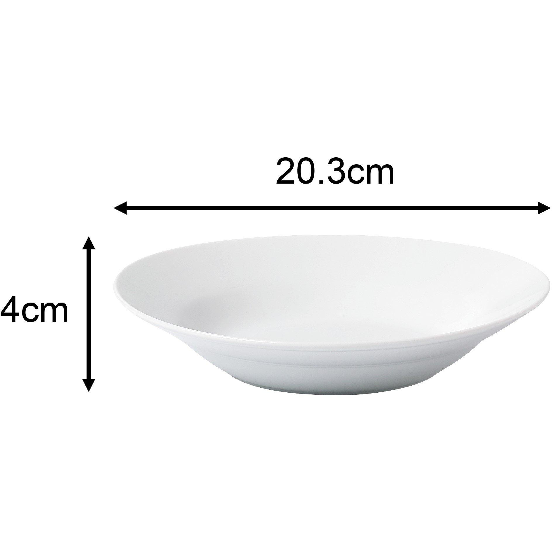 White - Waterside - 20PC White Rimmed Porcelain Dinner Set - 5