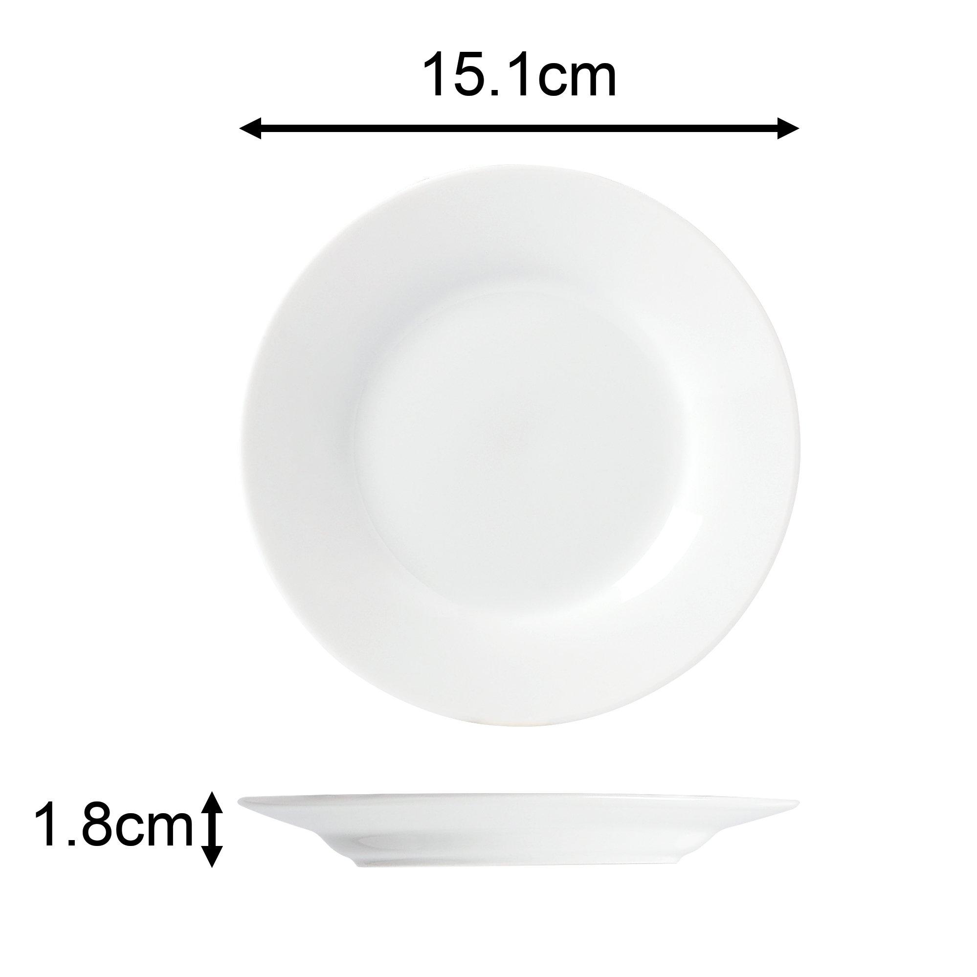 White - Waterside - 20PC White Rimmed Porcelain Dinner Set - 6
