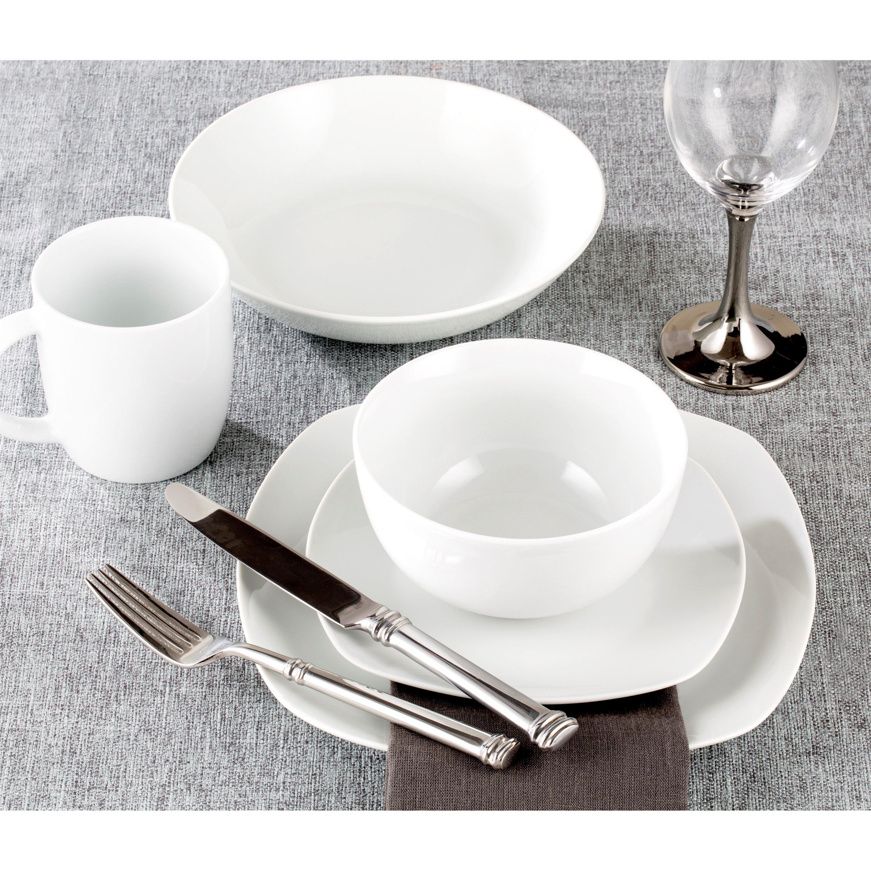 White - Waterside - 30 Piece White Everyday Dinner Set - 3