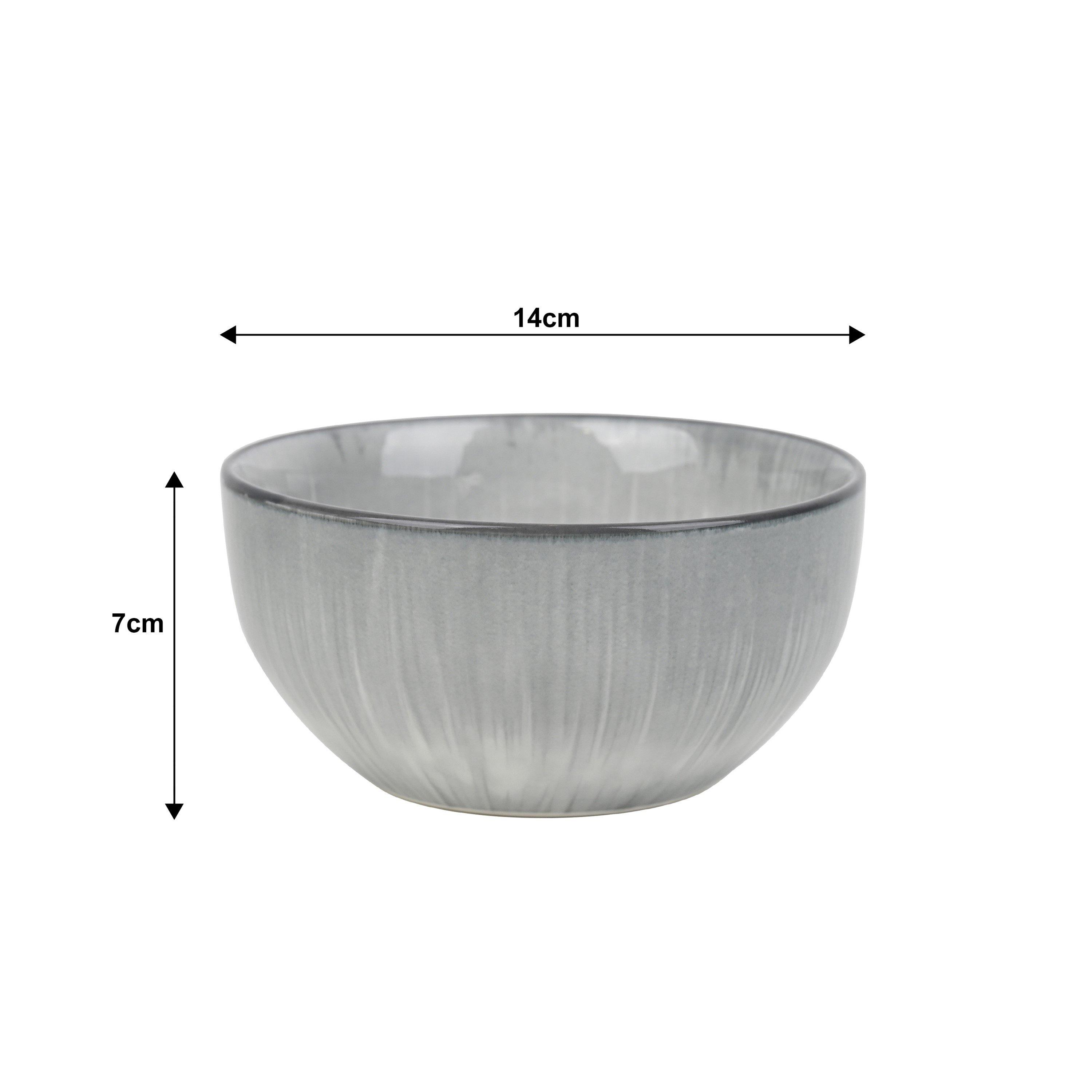 Grey - Waterside - 12pc Grey Star Pad Print Dinner Set - 5