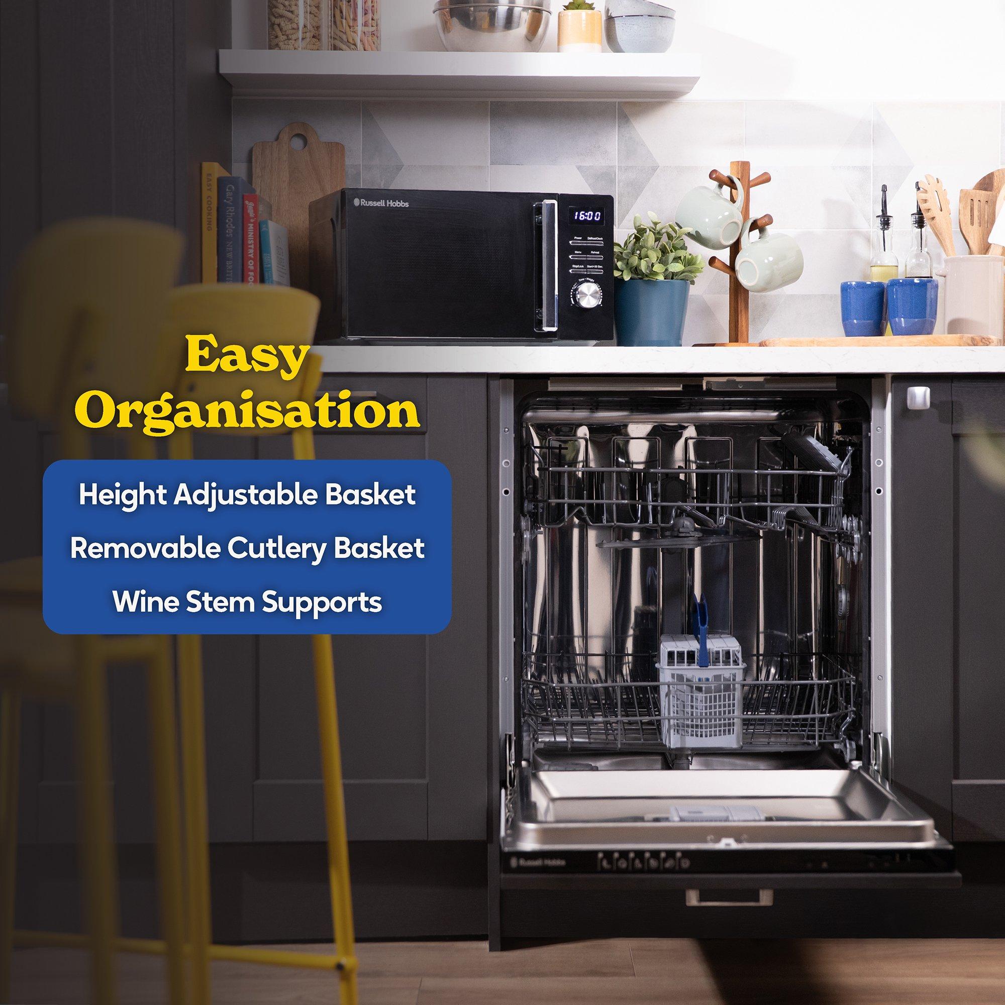 Silver - Russell Hobbs - RH60BIDW01D2 B/I Dishwasher in Silver - 5