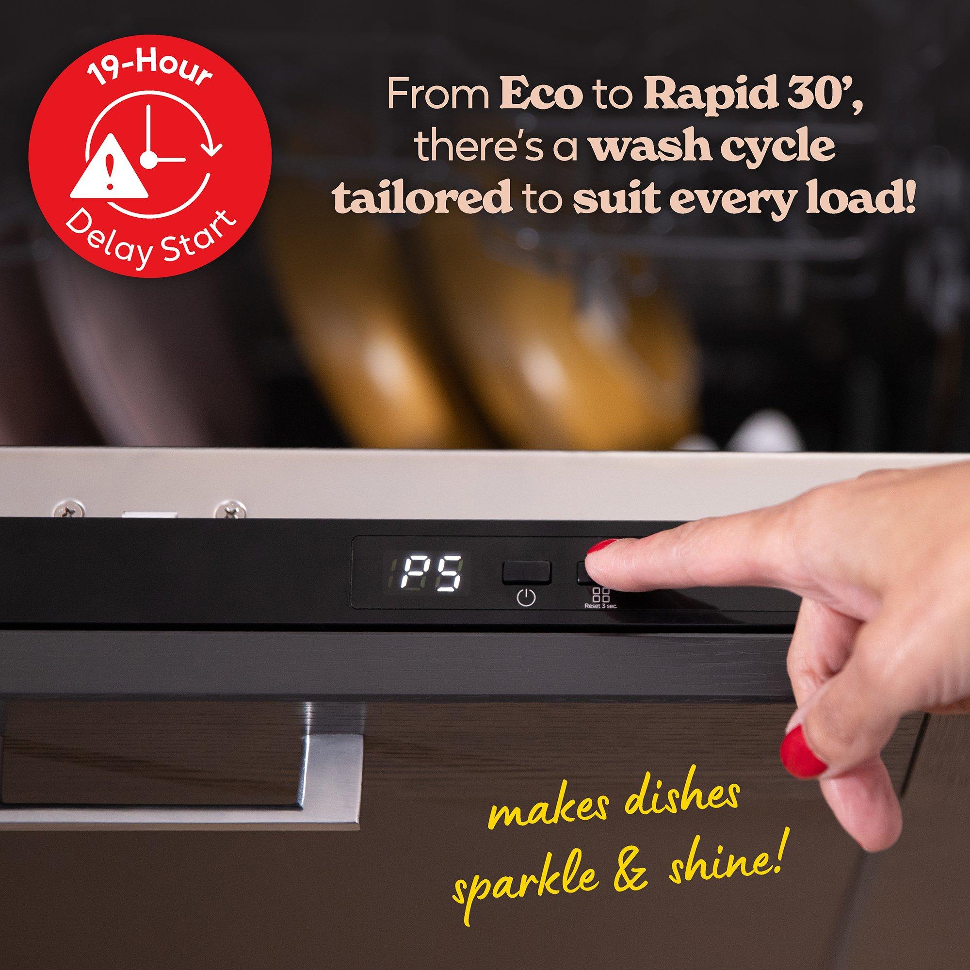 Silver - Russell Hobbs - RH60BIDW01D2 B/I Dishwasher in Silver - 7