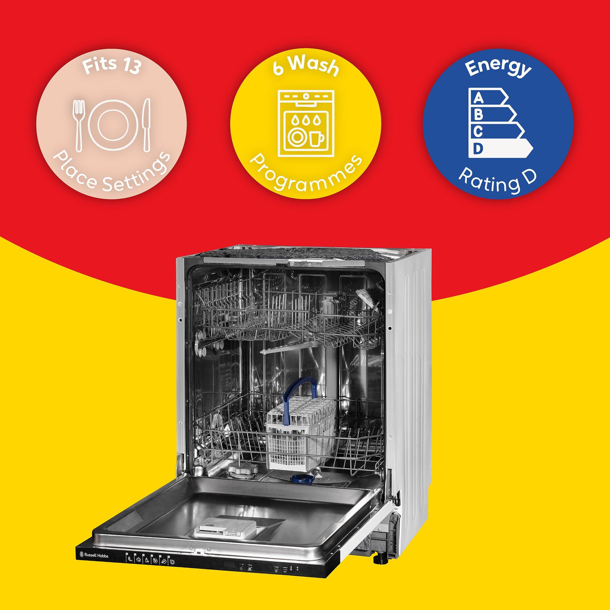 Silver - Russell Hobbs - RH60BIDW01D2 B/I Dishwasher in Silver - 10