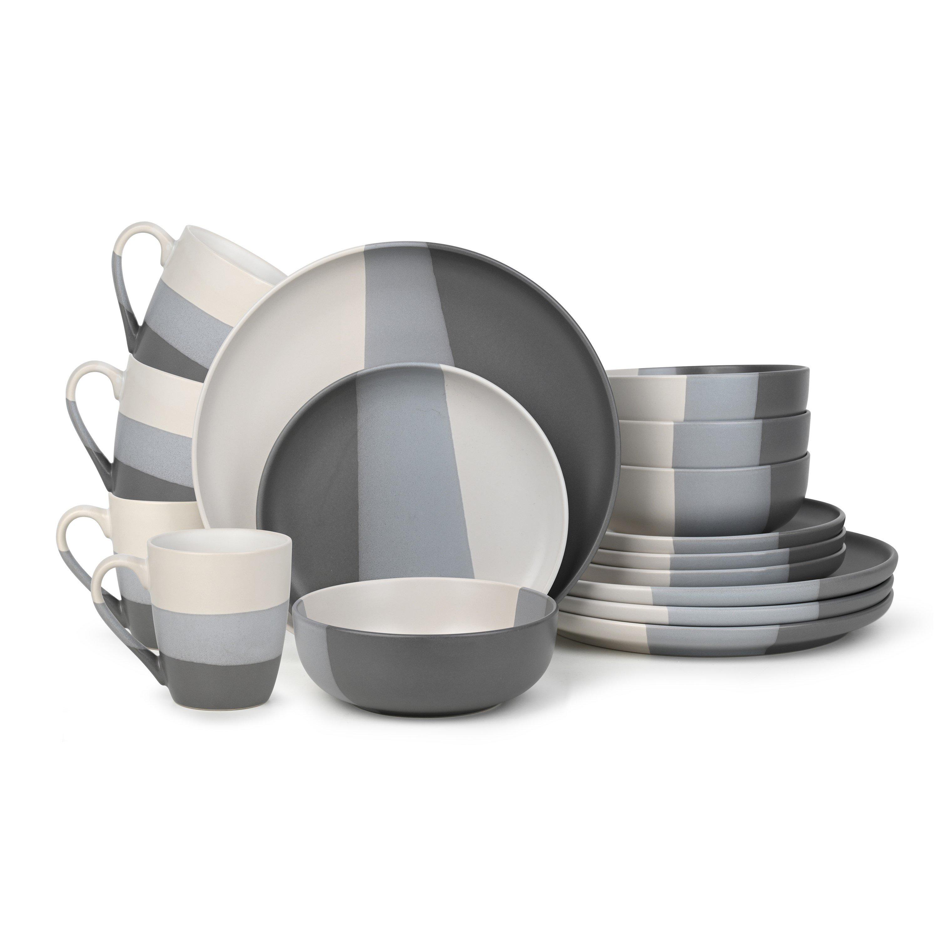 Multi - Waterside - 16pc 3tone Dipped Dinner Set - 1