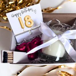 Aye Do Gold 18th Birthday Gift Hamper - Bracelet & Candle