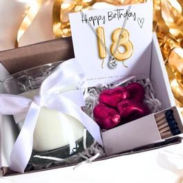 Aye Do Gold 18th Birthday Gift Hamper - Necklace & Candle