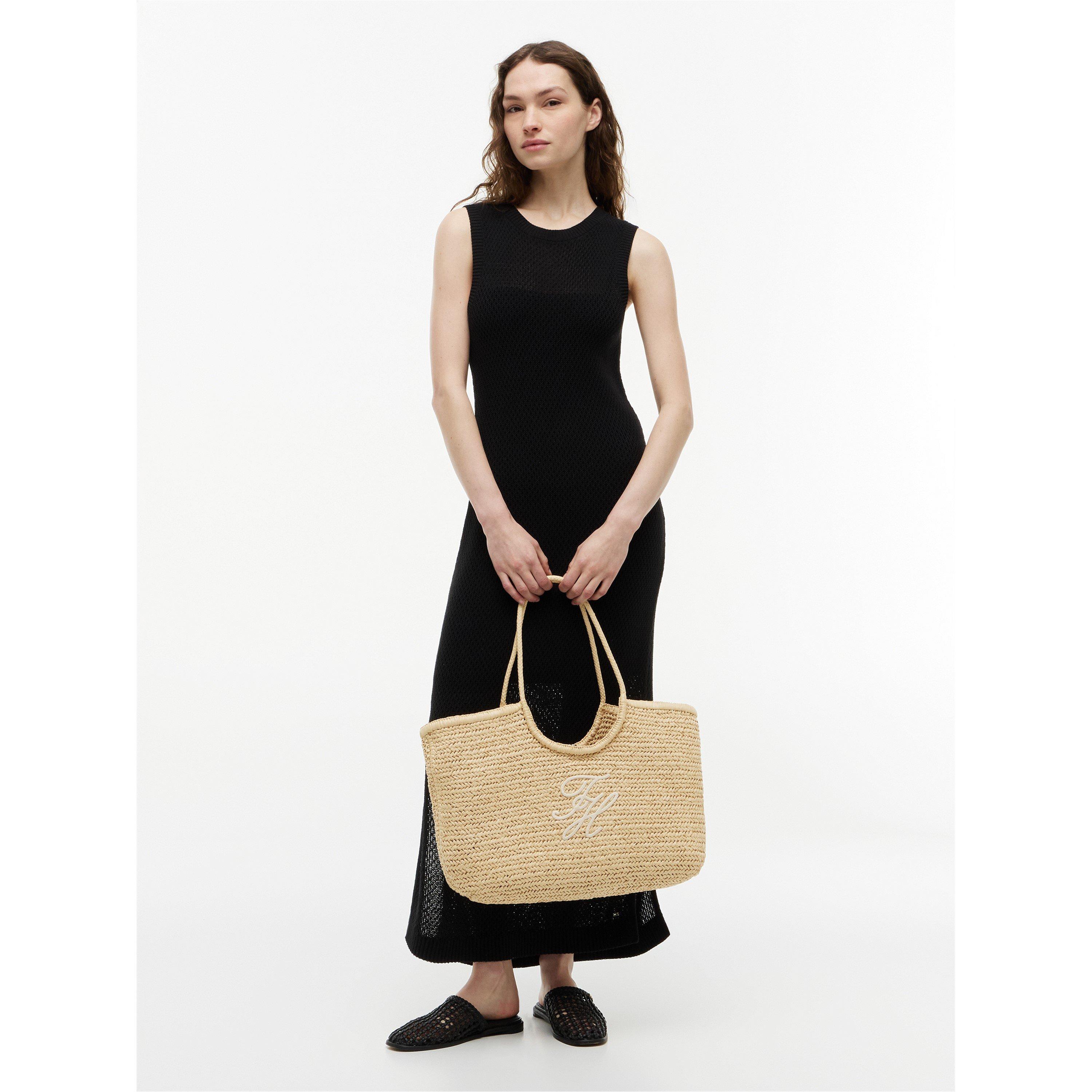 Natural Raffia - Tommy Hilfiger - Tommy Raffia M Tote Ld63 - 2